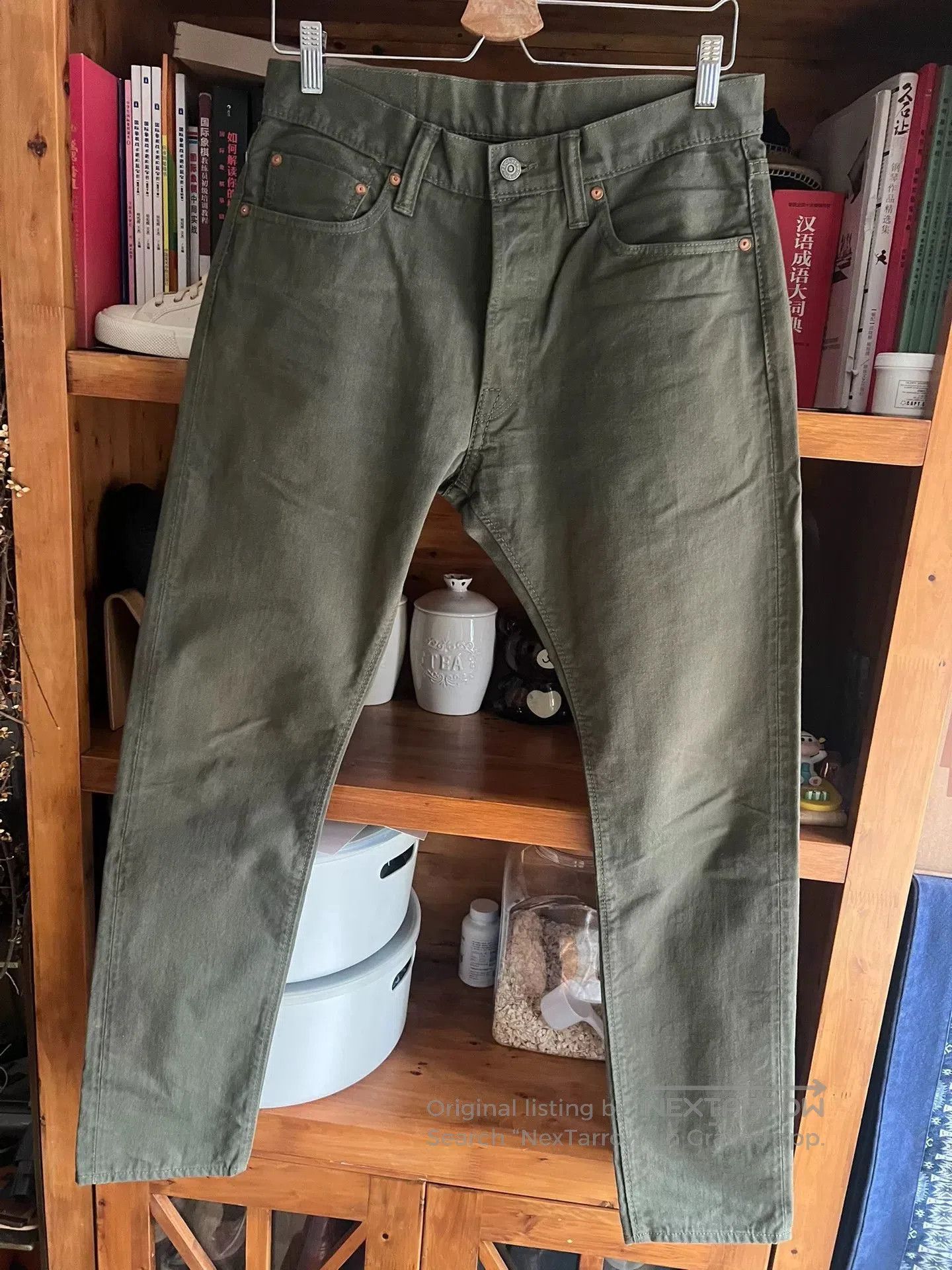 Pure Blue Japan military green denim pants from Pure Blue Japan. Size US 32 / EU 48 - 3 Thumbnail