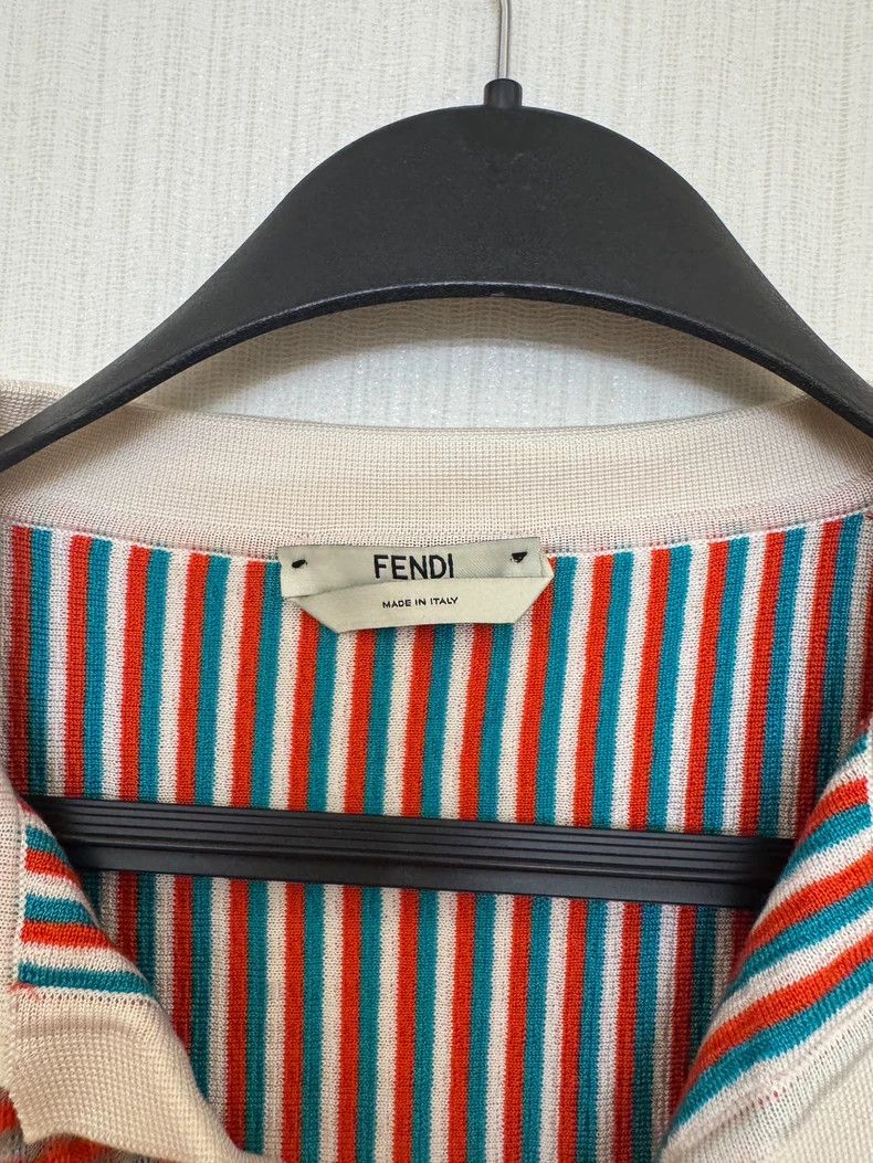 Fendi Fendi Orange striped color matching Size US XXS / EU 40 - 4 Thumbnail