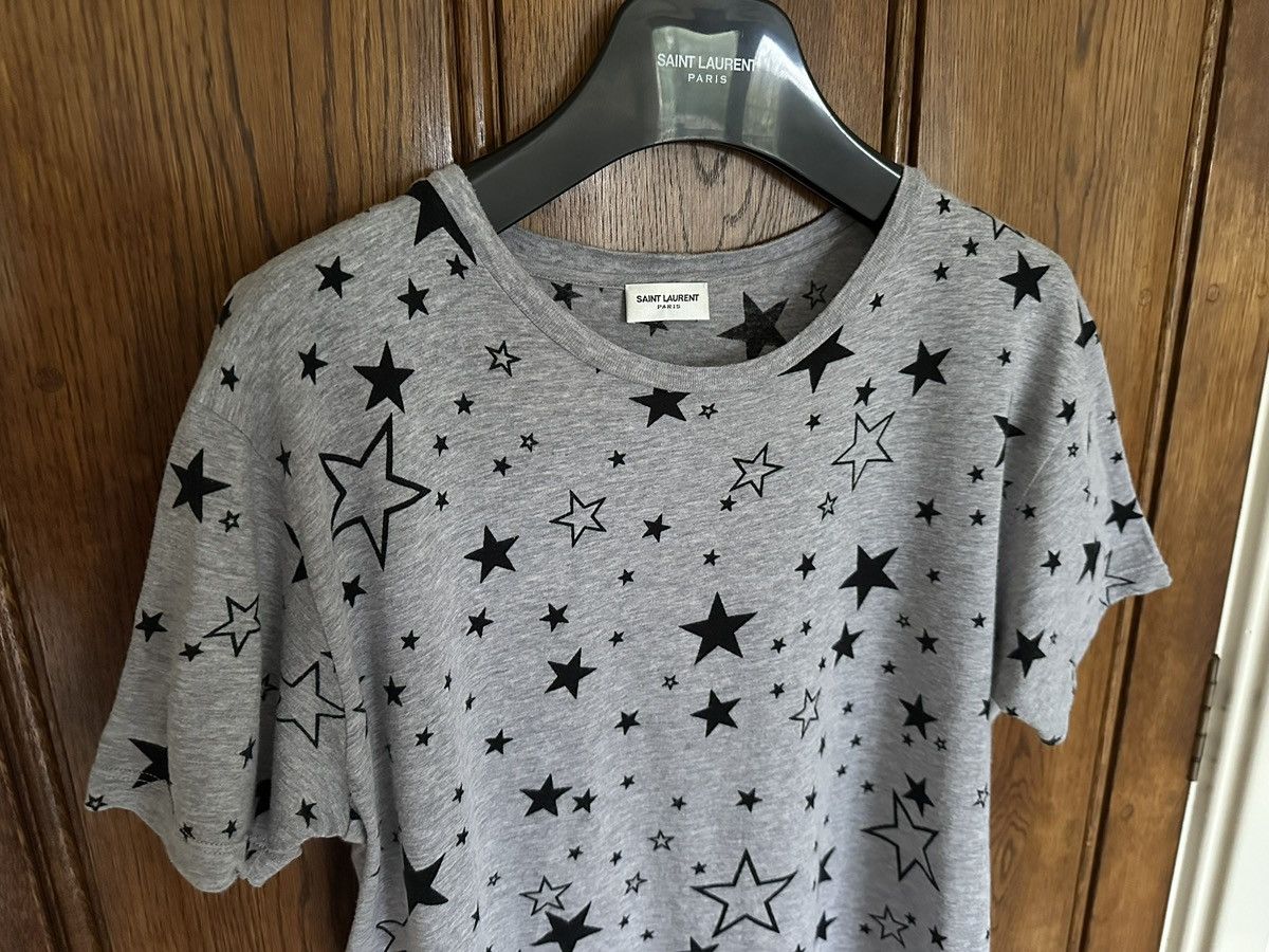 Saint Laurent Paris SS15 Saint Laurent star logo grey t shirt Psych Rock Hedi L Size US L / EU 52-54 / 3 - 11 Thumbnail