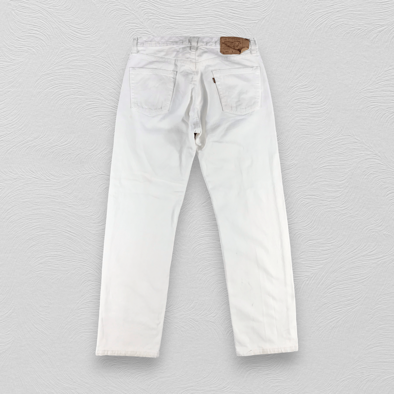 Levi's Vintage Levis 501 Jeans White Denim KJ877 Size US 34 / EU 50 - 2 Thumbnail