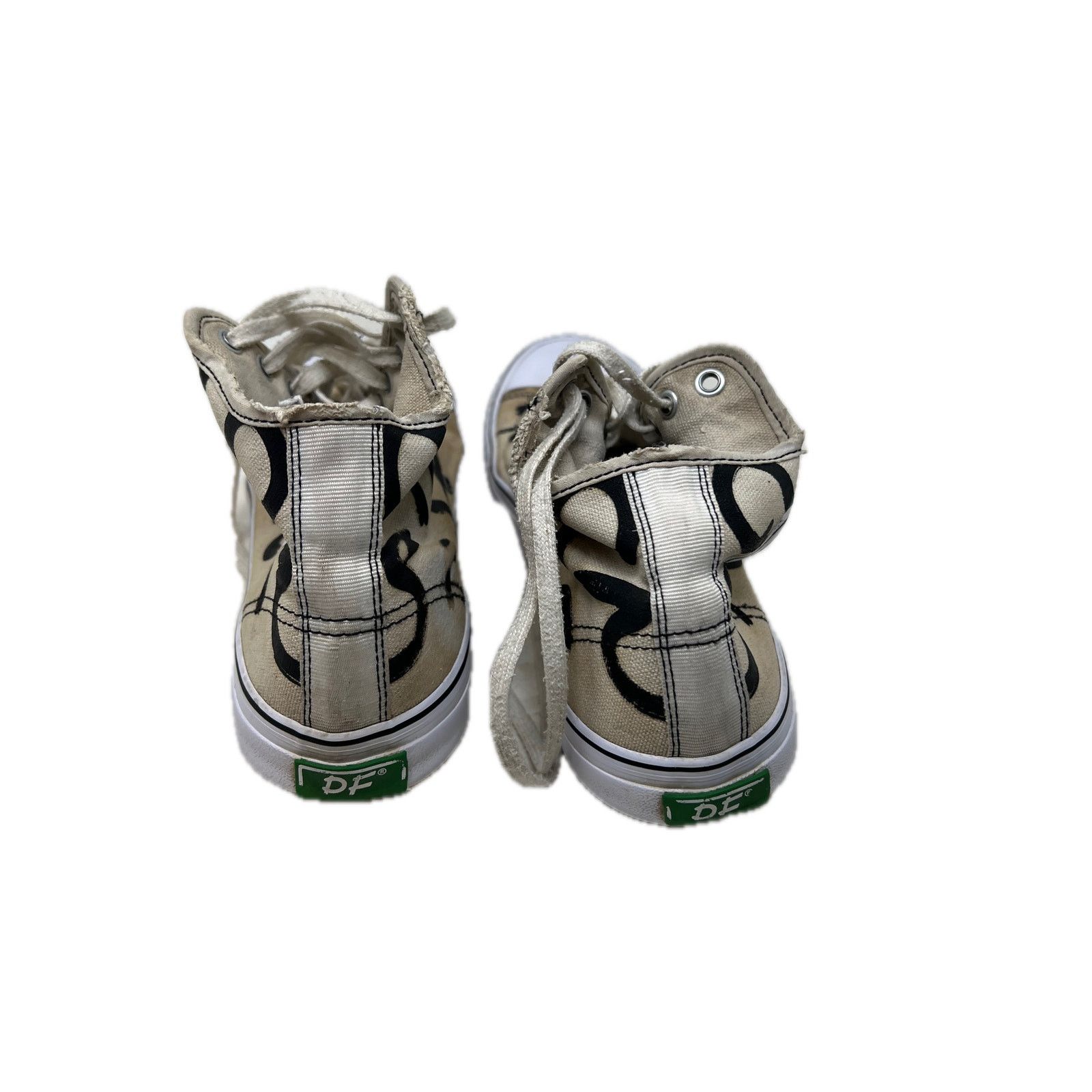 P.F. Flyers PF Flyers White Graffiti High Top Canvas Sneakers Mens 7.5 Size US 7.5 / EU 40-41 - 6 Thumbnail