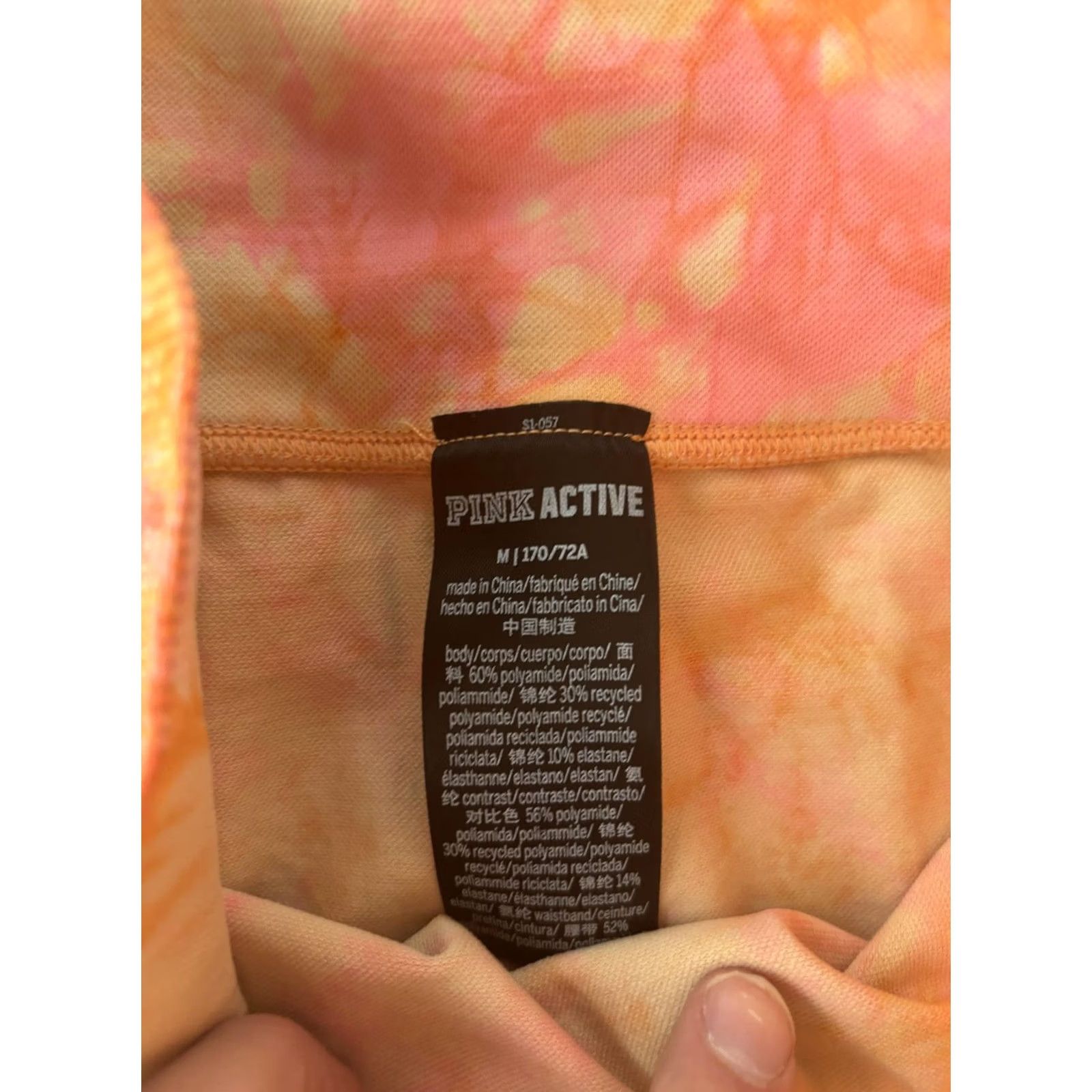 Pinko PINK Victoria's Secret Leggings Womens Medium Pink Tie Dye Ankle Yoga Gym Active Size 32" / US 10 / IT 46 - 2 Thumbnail