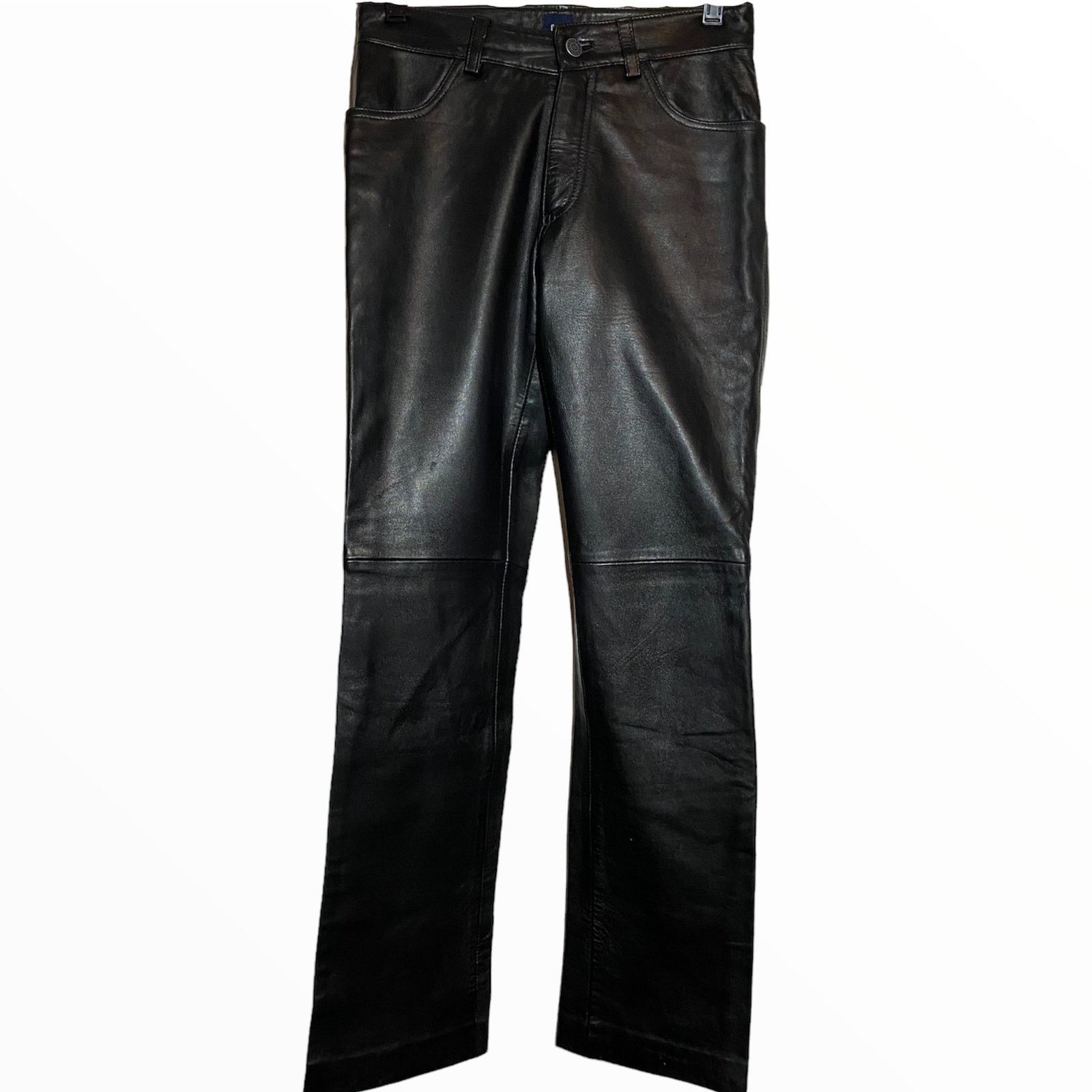 Gap Vintage Gap Leather Pants Y2K Bootcut Mid Rise Black Large Size 34" / US 12 / IT 48 - 1 Thumbnail