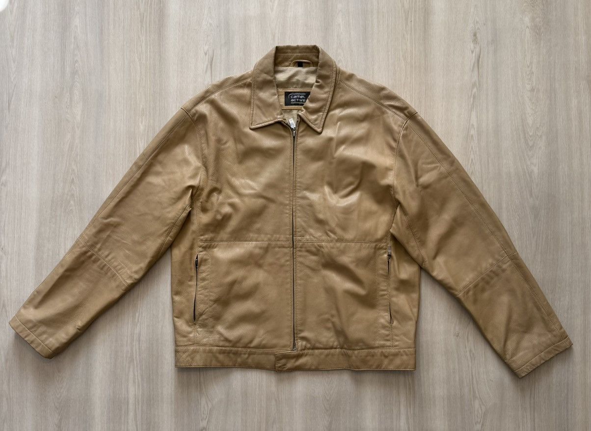 camel active Vintage Camel Active Leather Jacket Sz 52 Size US L / EU 52-54 / 3 - 1 Thumbnail
