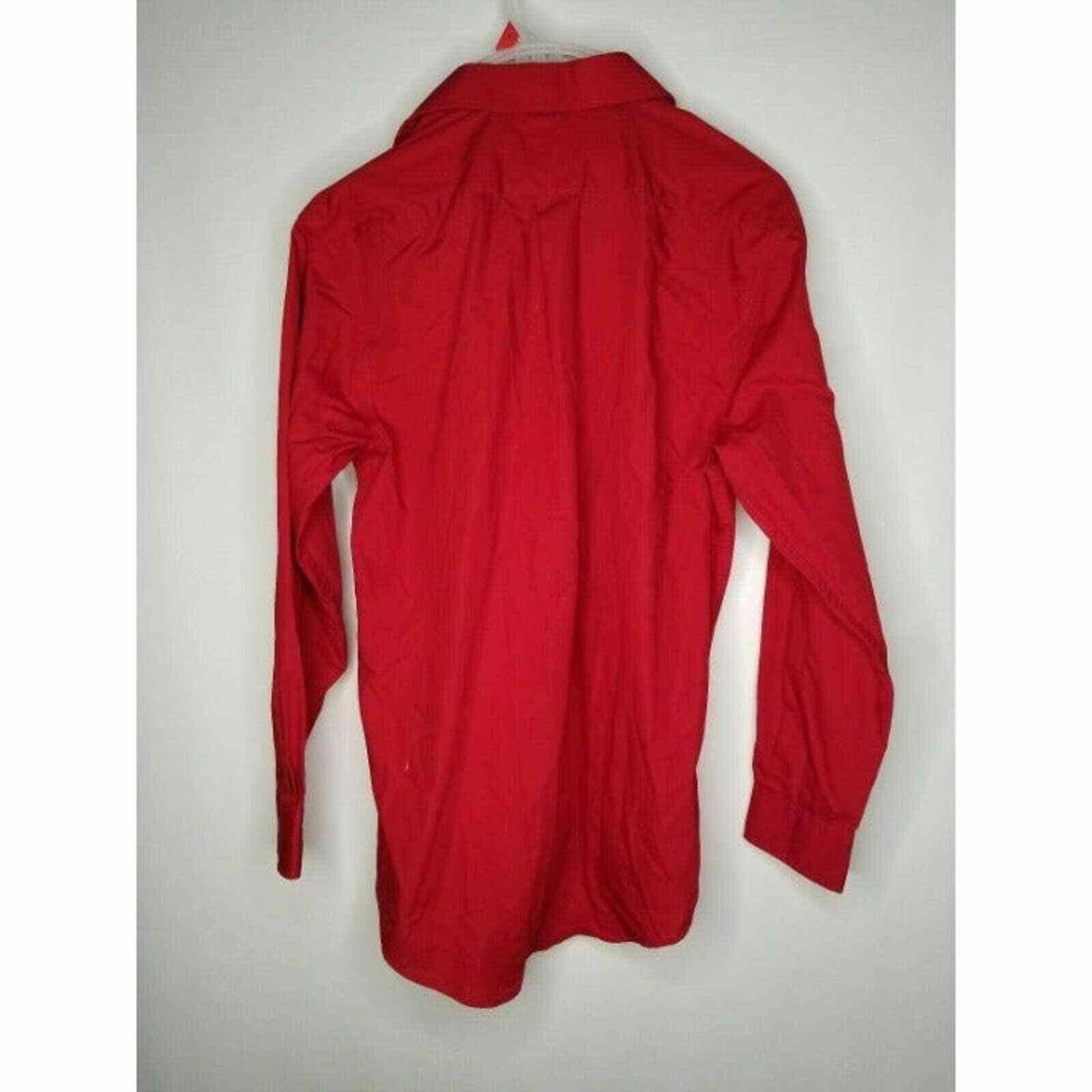George George Red Dress Shirt Button Down M Patriotic Christmas Size US M / EU 48-50 / 2 - 3 Thumbnail