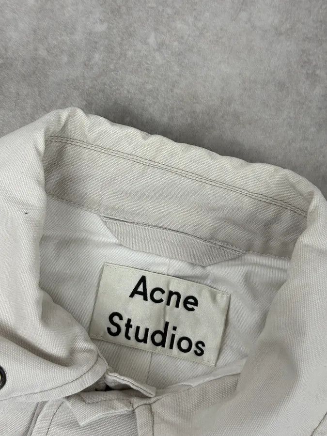 Acne Studios Acne Studios White Creamy Worker Buttoned Jacket Size US M / EU 48-50 / 2 - 5 Thumbnail
