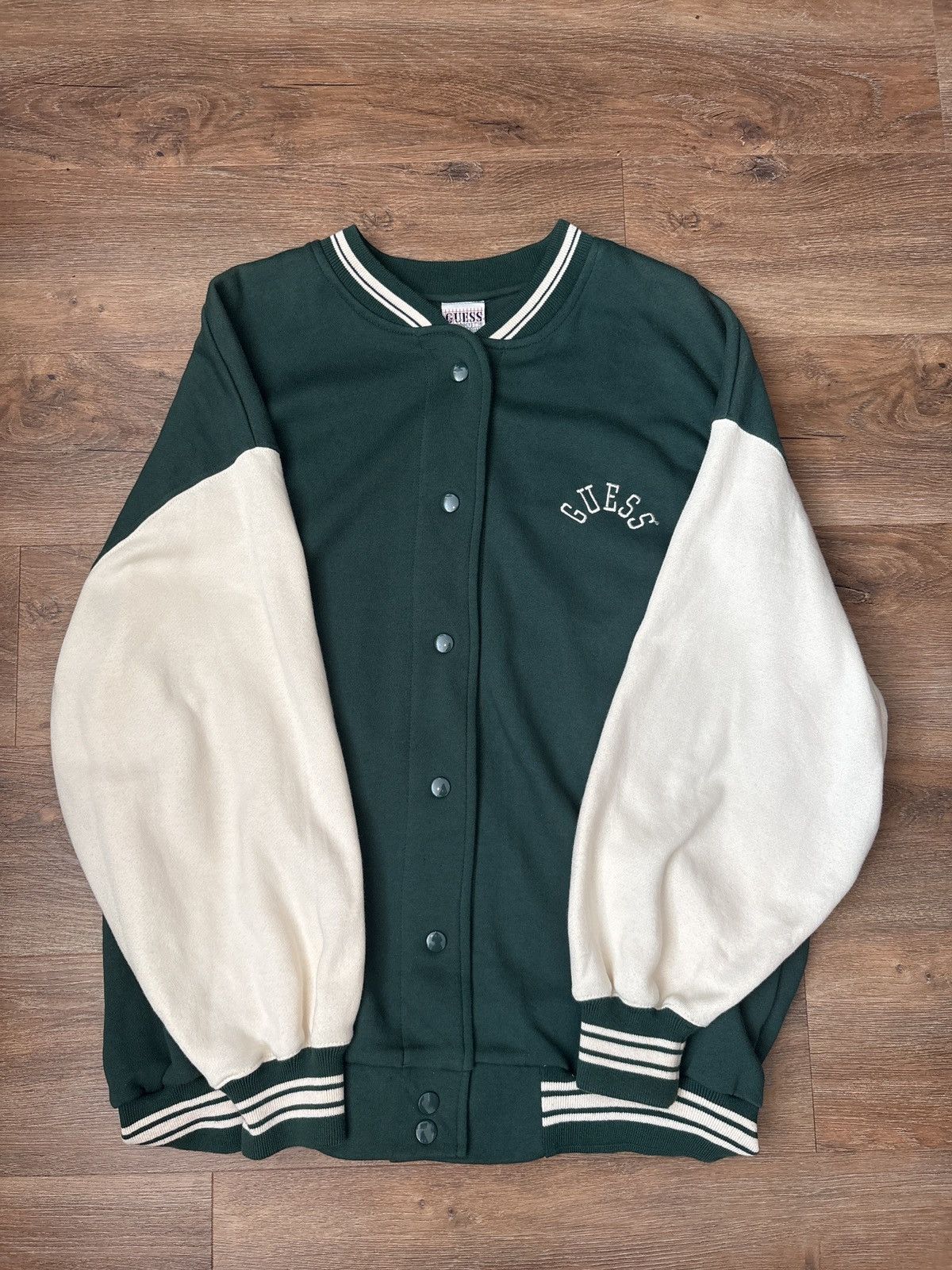 Guess Guess Varsity Jacket Pullover Sweatshirt Size US L / EU 52-54 / 3 - 2 Thumbnail