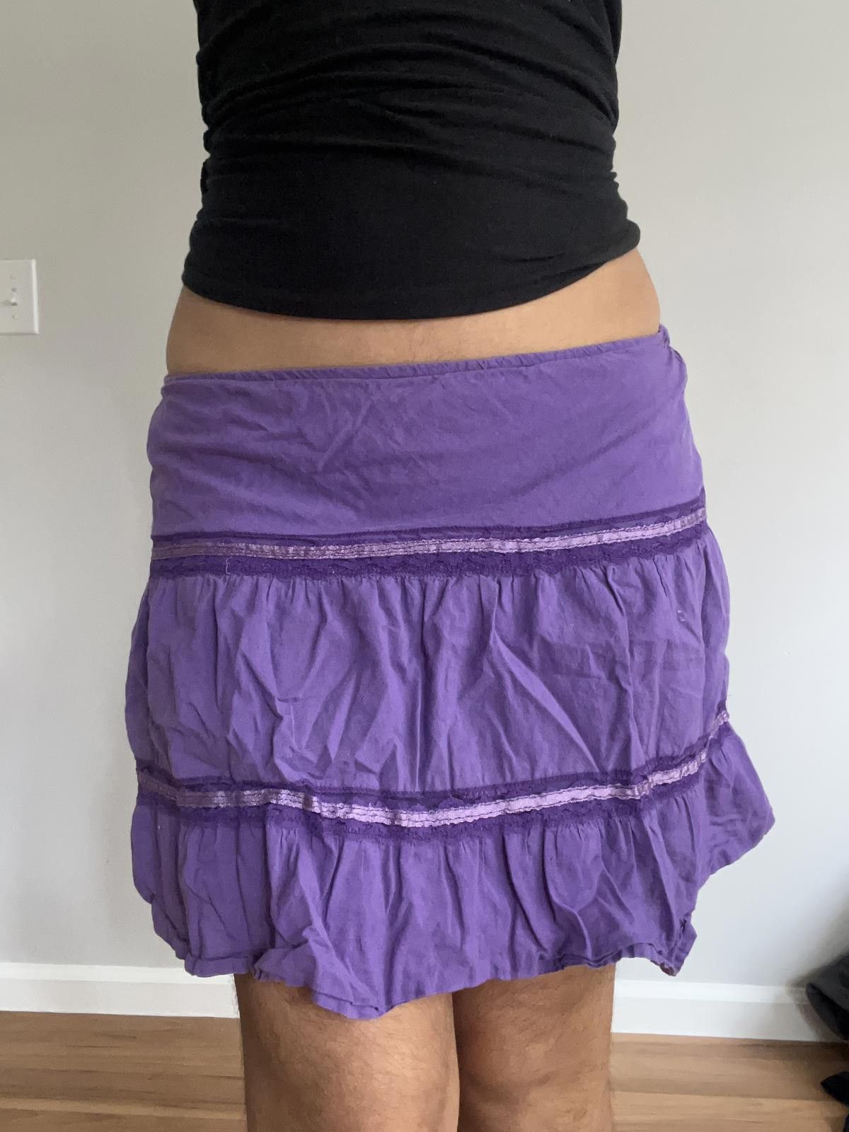 Other Women’s medium purple cotton mini skirt Size 32" / US 10 / IT 46 - 3 Thumbnail