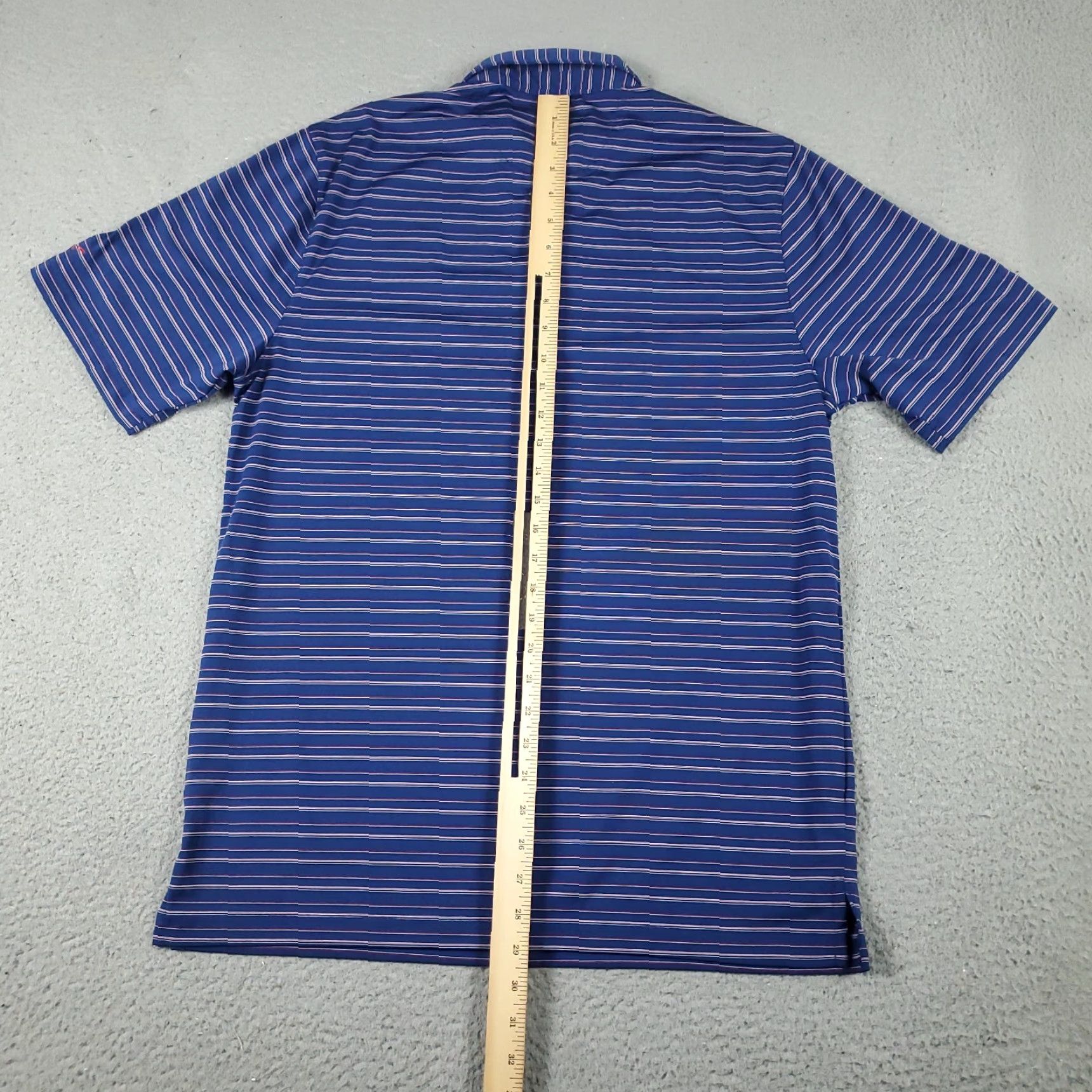 Vintage Greg Norman Polo Shirt Mens M Blue Striped Shark Casual Golf Short Sleeve Size US M / EU 48-50 / 2 - 4 Thumbnail