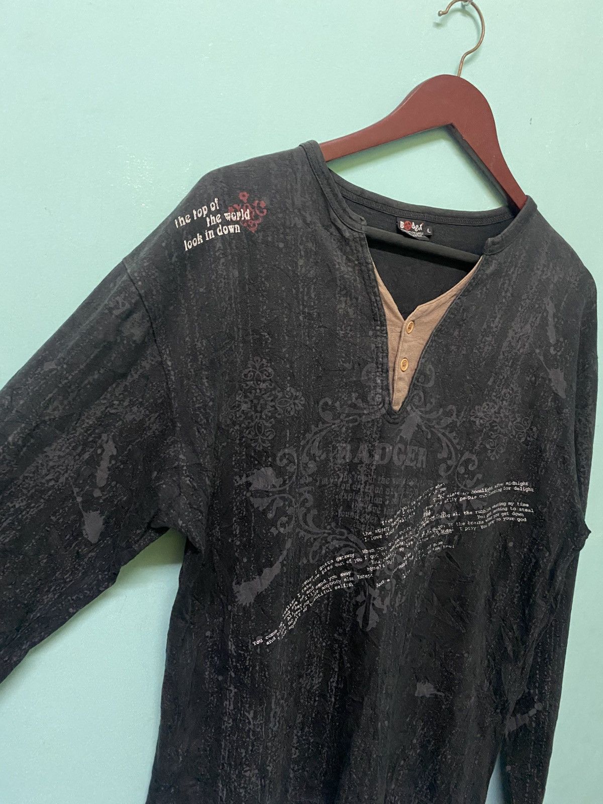 Hysteric Glamour × If Six Was Nine × Japanese Brand Badger Sport Compression Black Long Sleeve Shirt Youth Sz L Size US L / EU 52-54 / 3 - 3 Thumbnail