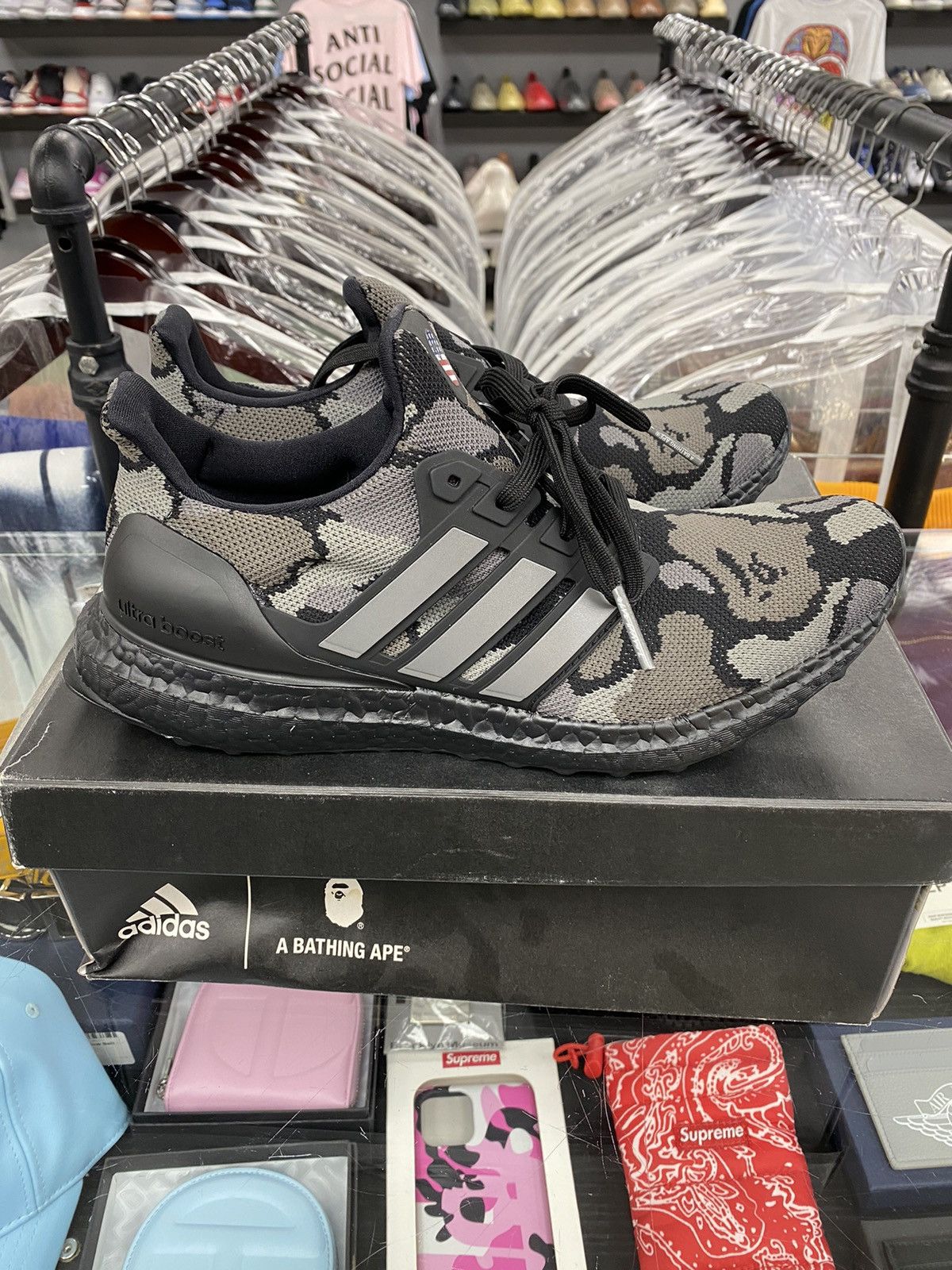 Adidas ultra boost hot sale bape black camo