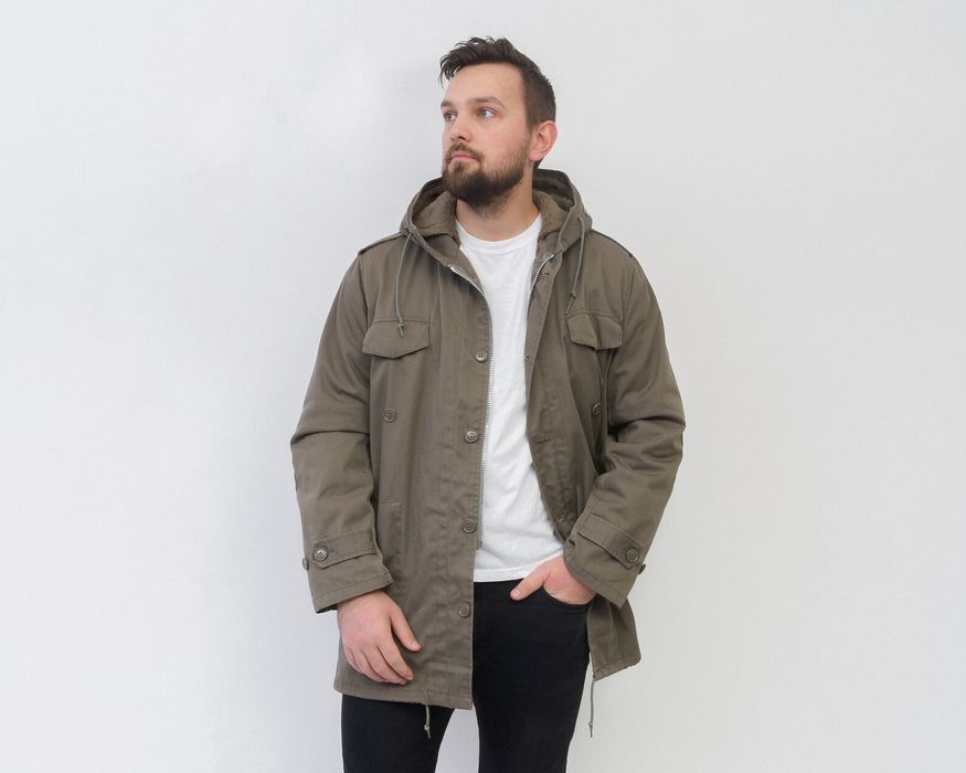 Vintage parka Mens XL Jacket 80's Coat Faux sherpa lining Surplus Grailed