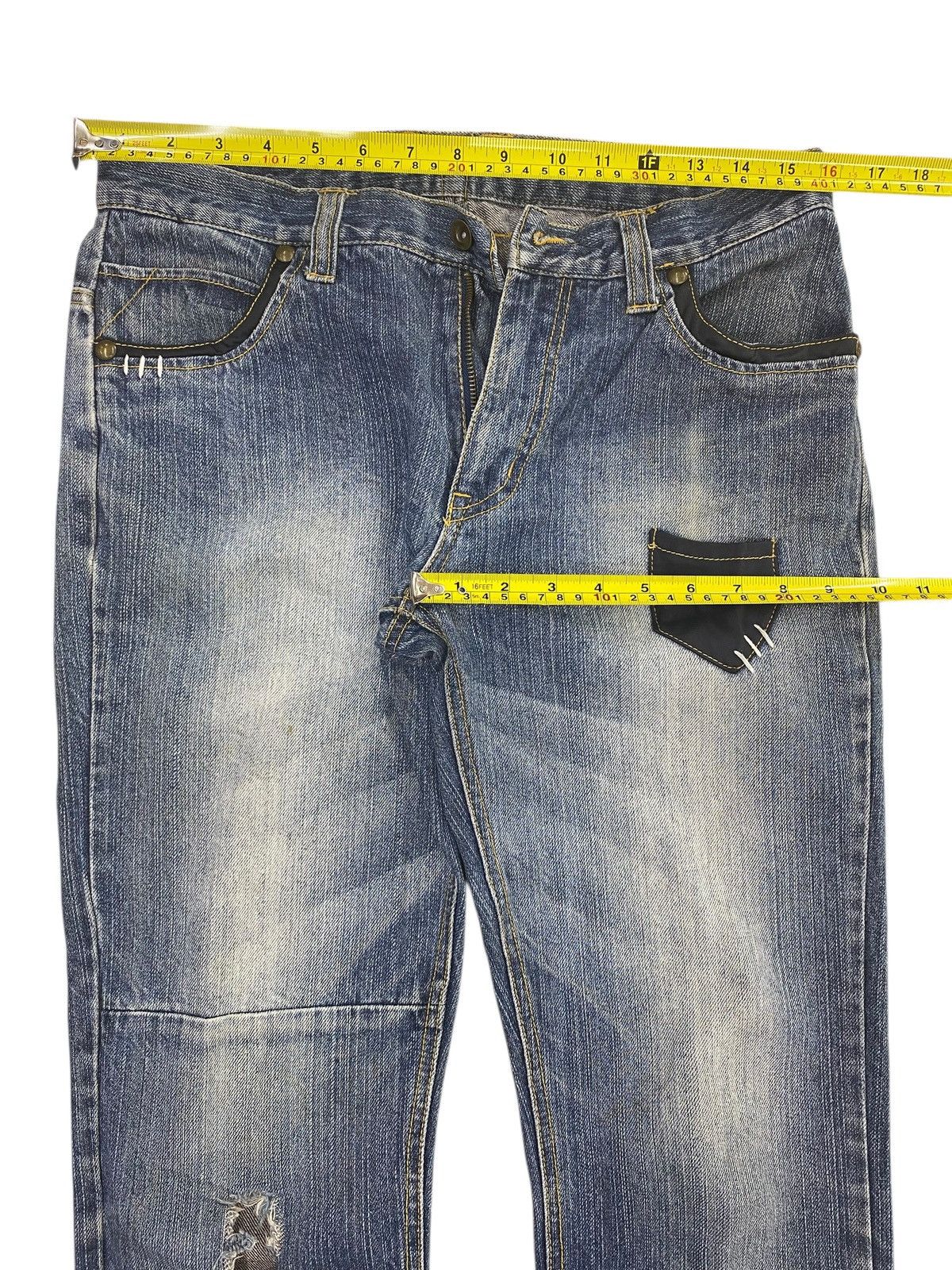 Japanese Brand Japanese Brand Whiskers Faded Wash Style Straight Cut Jeans Size US 32 / EU 48 - 5 Thumbnail