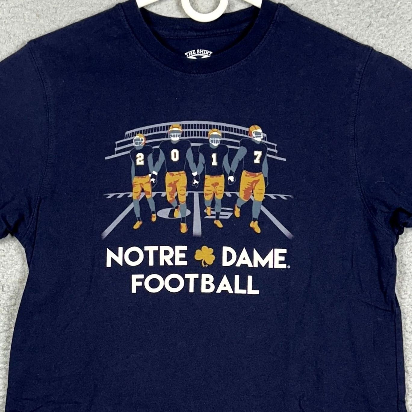 Vintage Notre Dame Fighting Irish The Shirt T-Shirt Mens Medium Navy Blue Football Tee Size US M / EU 48-50 / 2 - 2 Thumbnail