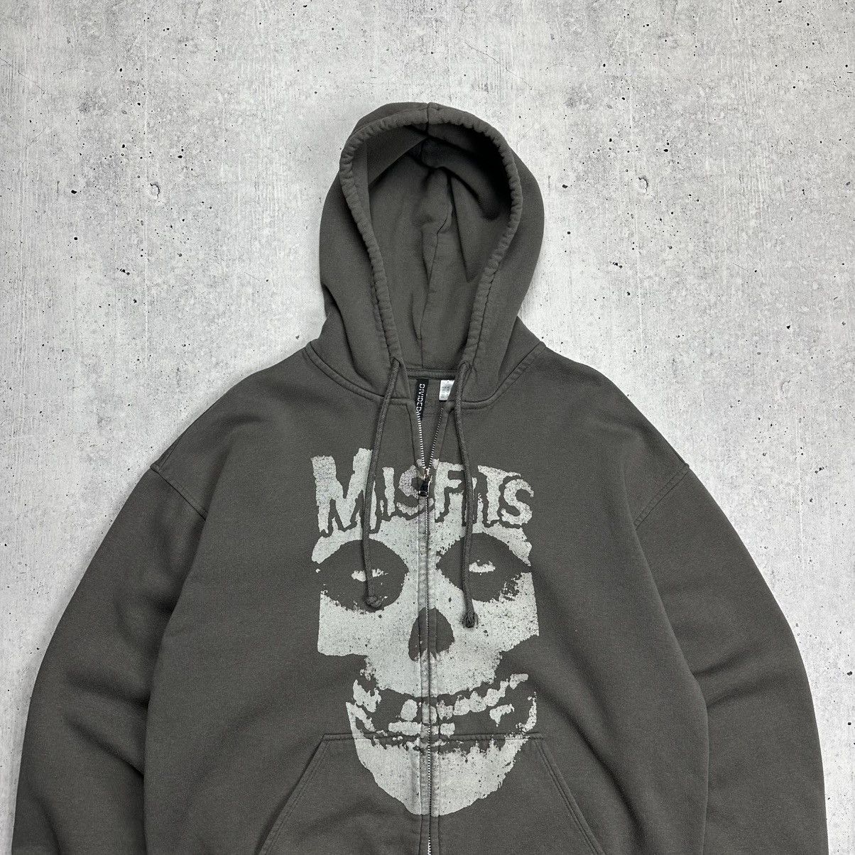 Band Tees Misfits Zip-hoodie big skull Washed 90s H&M Merch Rock Metal Size US M / EU 48-50 / 2 - 2 Thumbnail