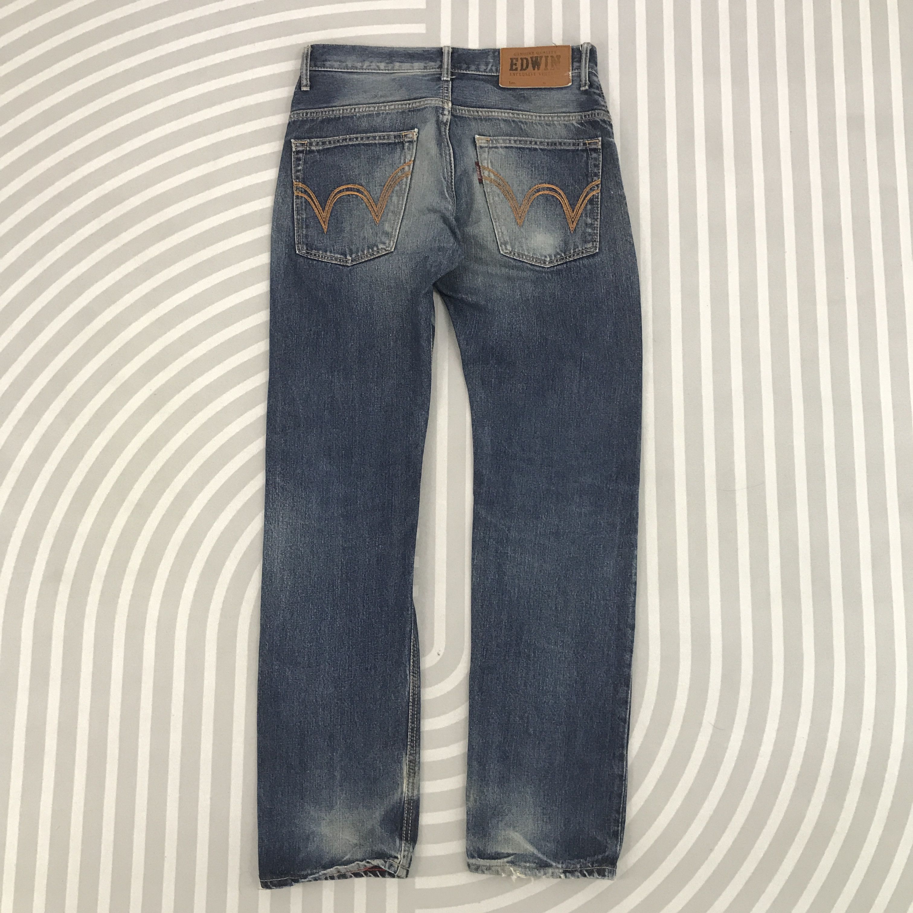 Edwin × Vintage Vintage Japan design Edwin Distressed Denim pants Size US 30 / EU 46 - 4 Thumbnail