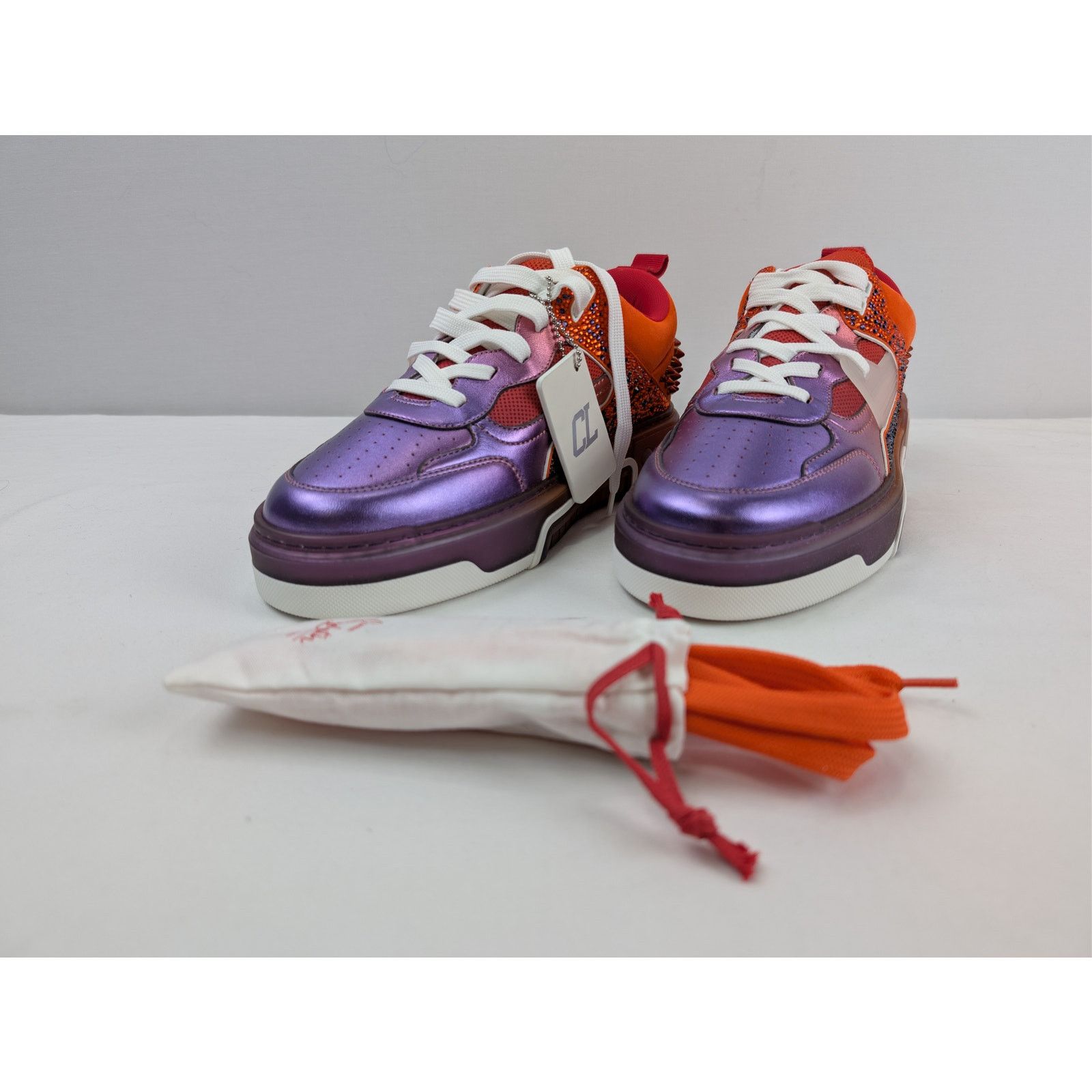 Christian Louboutin o1rshd1 Astroloubi Strass SB Flat Shoe Sneakers Multicolor Size US 9 / EU 42 - 8 Thumbnail