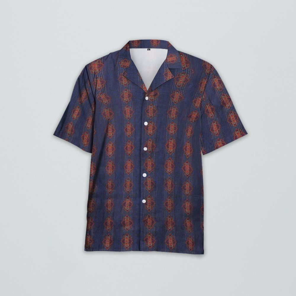 Designer Bowling Shirt with Voyage Imaginaire Print Size US M / EU 48-50 / 2 - 3 Thumbnail