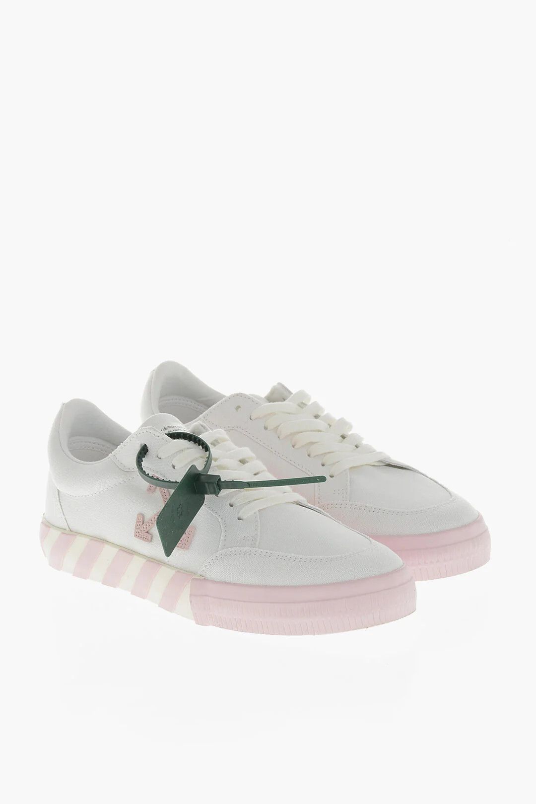 Off-White og1mm0426 Canvas Low-Top Sneakers in White & Pink Size US 12 / IT 42 - 3 Thumbnail