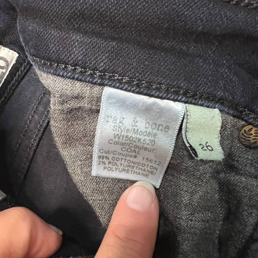 Rag & Bone Rag & Bone Women's Skinny Jeans Size 26 Black Stretch Size 26" / US 2 / IT 38 - 3 Thumbnail