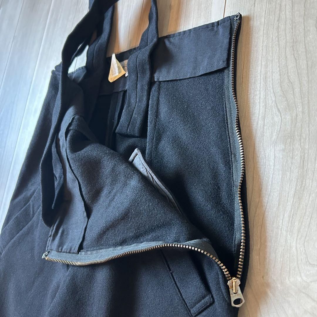 Yohji Yamamoto Yohji Yamamoto Femme 90s Black Wool Overalls Size US 29 - 6 Thumbnail