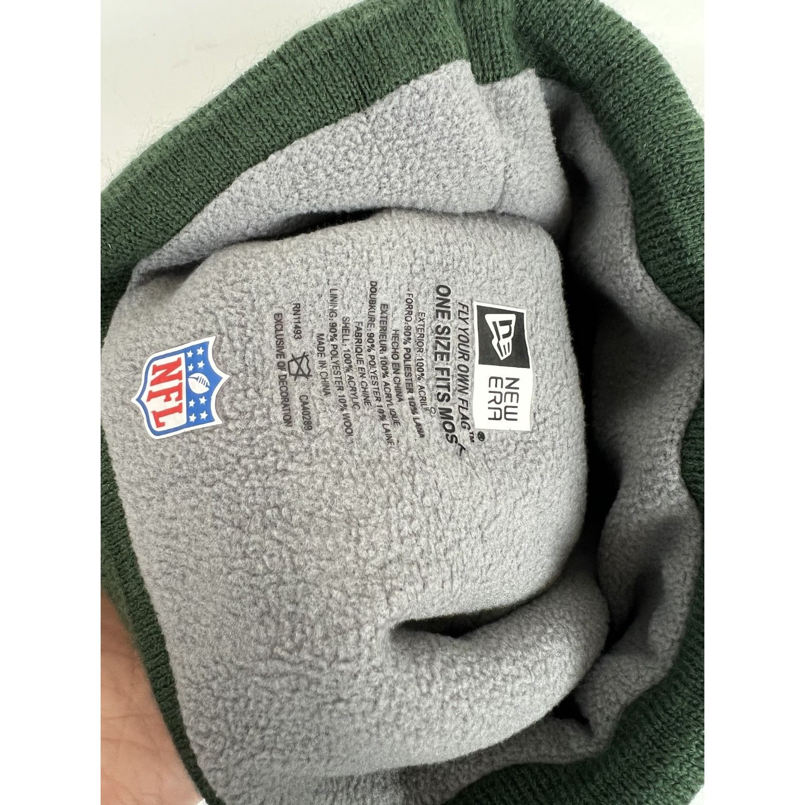 New Era Green Bay Packers NFL New Era Cuffed Pom Knit Beanie One Siz Size ONE SIZE - 3 Thumbnail