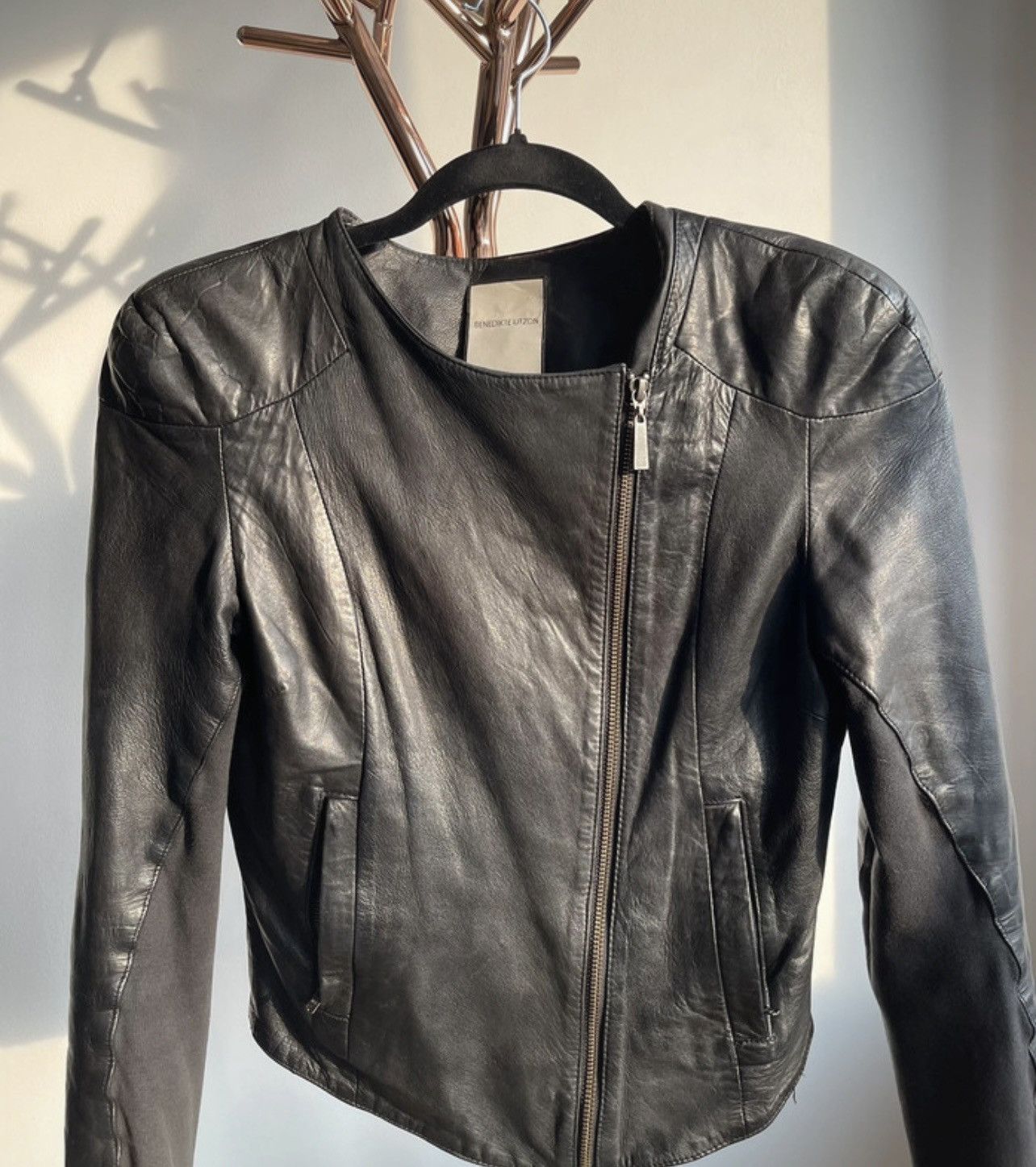 Other Benedikte Utzon genuine leather jacket with broad shoulders Size S / US 4 / IT 40 - 11 Thumbnail