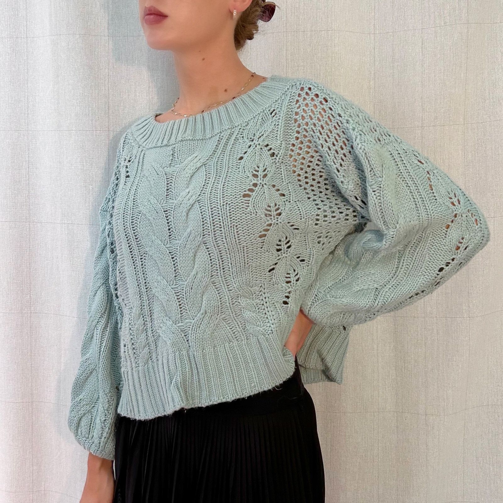 Urban Outfitters Powder Blue Knit Sweater Size Large Size L / US 10 / IT 46 - 1 Thumbnail