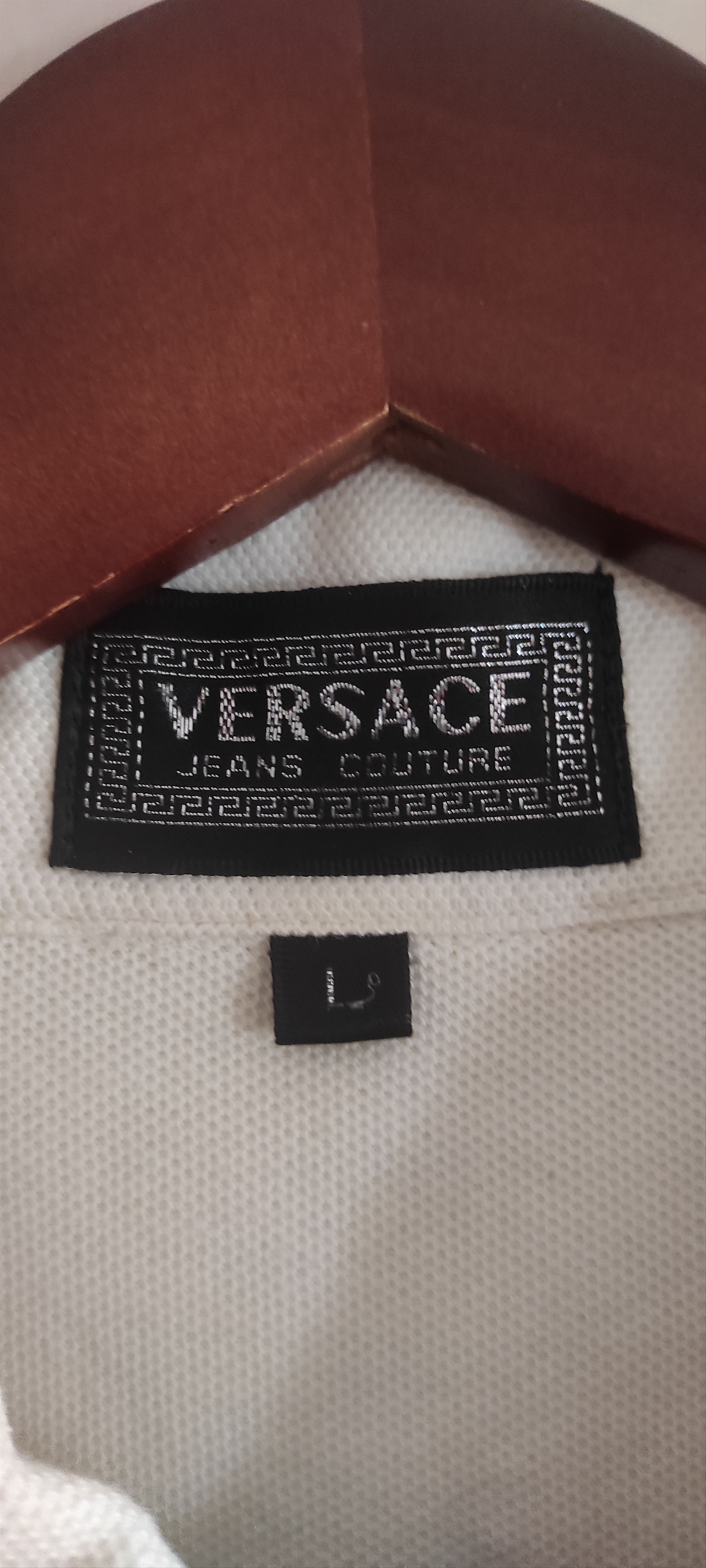 Versace VTG 90s Versace Jeans Couture Pique Polo T-shirt Y2K Size US L / EU 52-54 / 3 - 11 Thumbnail