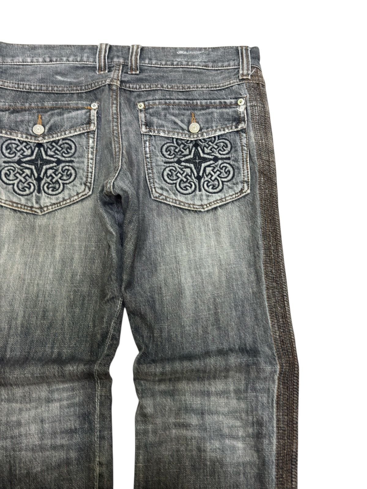 Comme Ca Ism Comme Ça Collection Grey Embroidered Pocket Jeans Y2K Style Size US 31 - 10 Thumbnail
