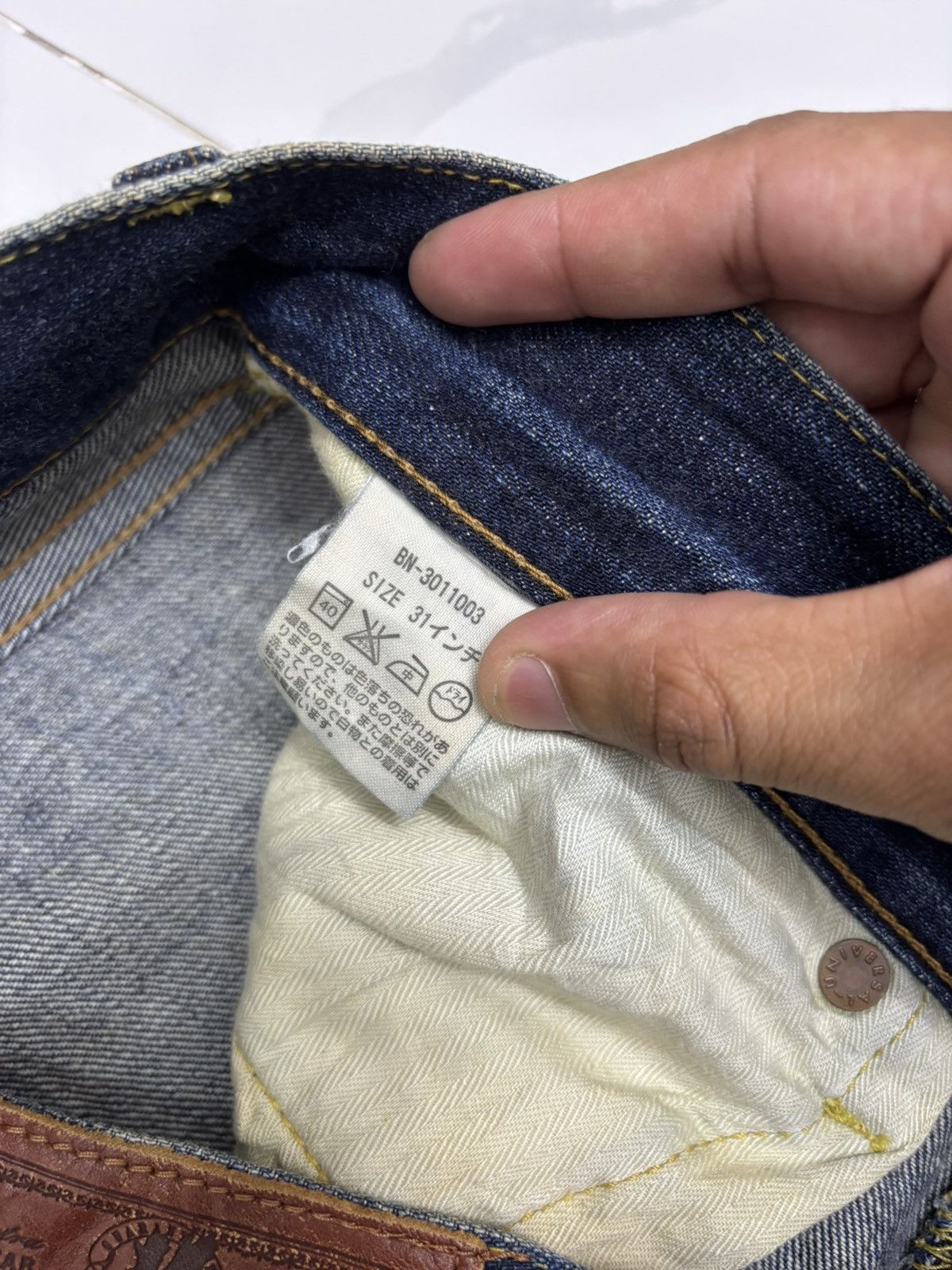 Hysteric Glamour Vintage Japan Denim Jeans Back Number Distressed Kurt Cobain Size US 32 / EU 48 - 11 Thumbnail