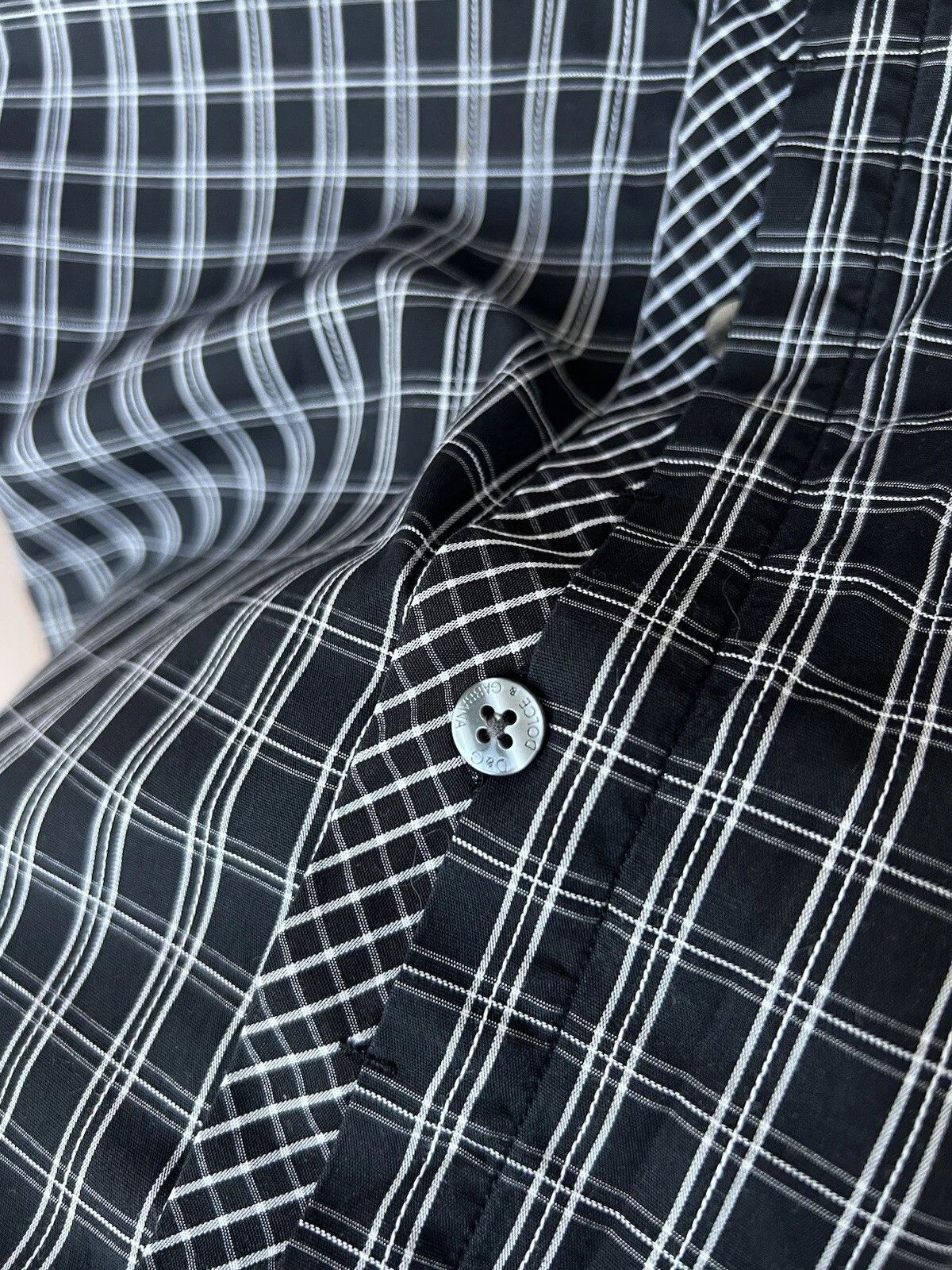 Dolce & Gabbana Dolce Gabbana Checked Button Shirt Mens Size 52 or M/L Size US M / EU 48-50 / 2 - 10 Thumbnail