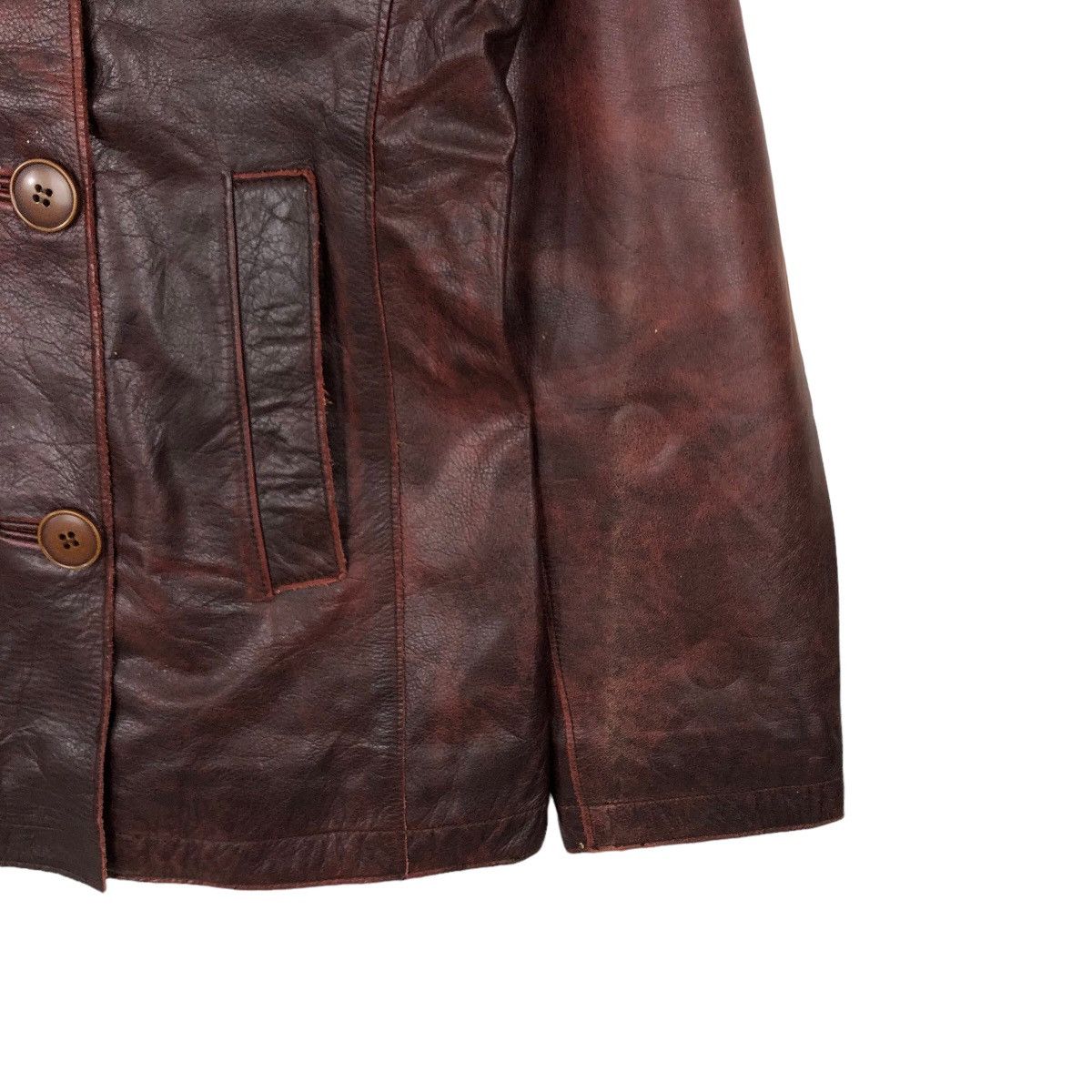 Japanese Brand VINTAGE BIKER LEATHER JACKET DOUBLE BREAST ACIDE JAPAN MADE Size US M / EU 48-50 / 2 - 4 Thumbnail