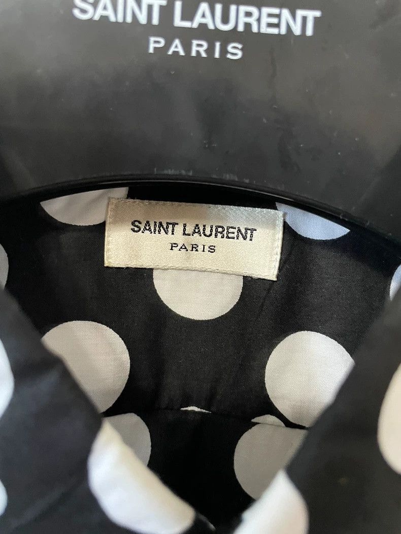 Saint Laurent Paris Saint Laurent Paris Saint Laurent Polka Dot Long Sleeve Sh Size US M / EU 48-50 / 2 - 2 Thumbnail