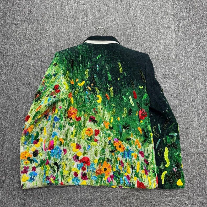Louis Vuitton Louis Vuitton Flocked floral blazer jacket Size US S / EU 44-46 / 1 - 5 Thumbnail