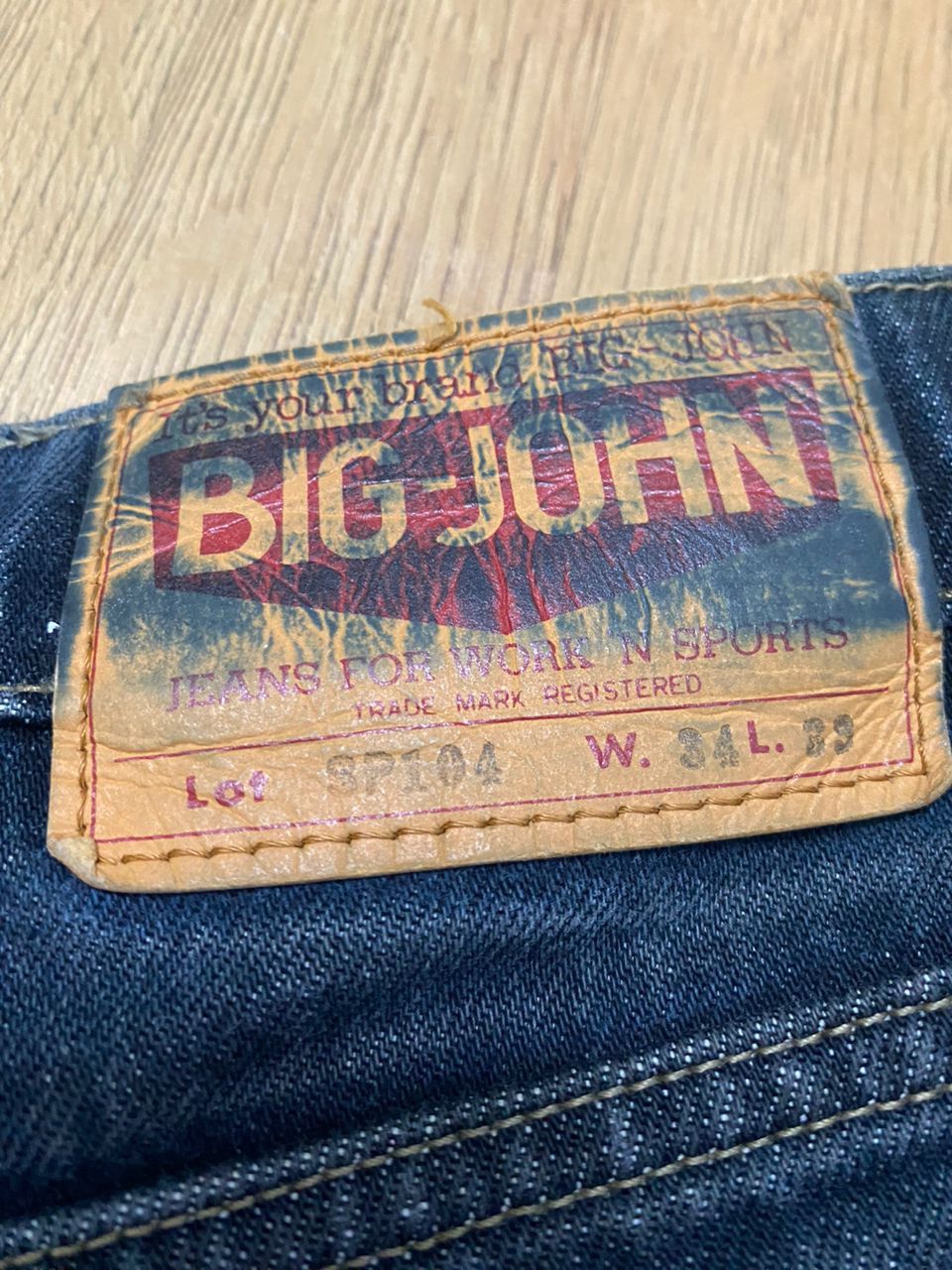 Big John 🔥W33 Vintage Big John Super Black Distressed Denim Size US 33 - 9 Thumbnail