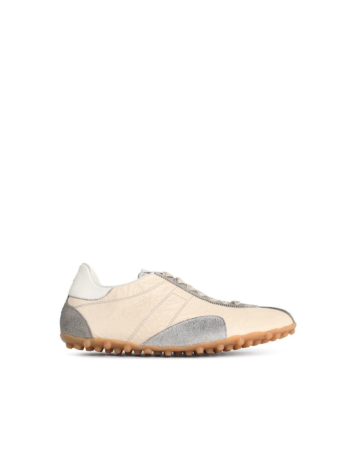 Maison Margiela MAISON MARGIELA 'Sprinters' Ivory Fabric Sneakers Size US 12 / EU 45 - 1 Thumbnail