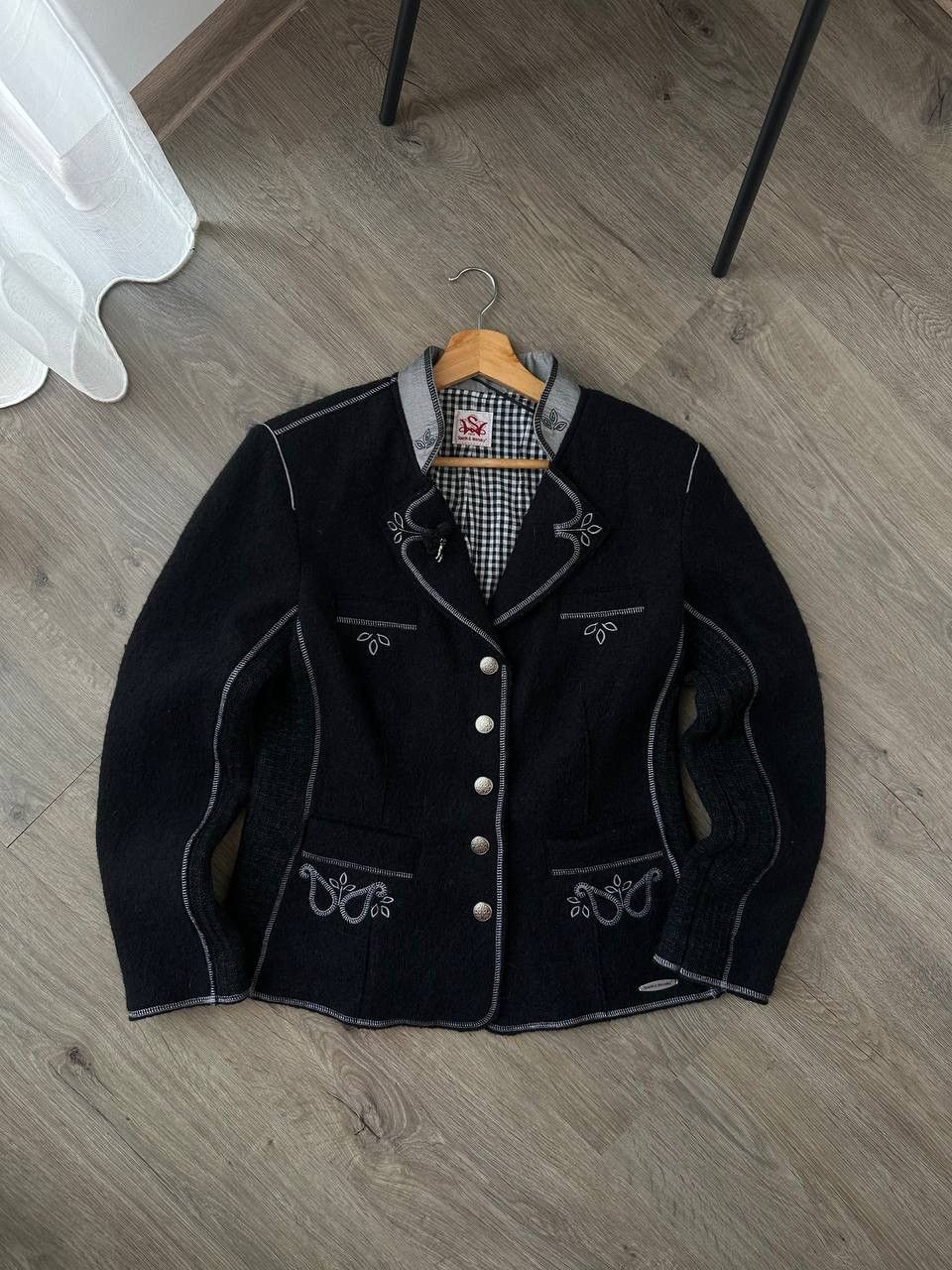 Other UK Vintage Spieth &Wensky Black Wool Jacket German Trachtenwear Size US S / EU 44-46 / 1 - 4 Thumbnail