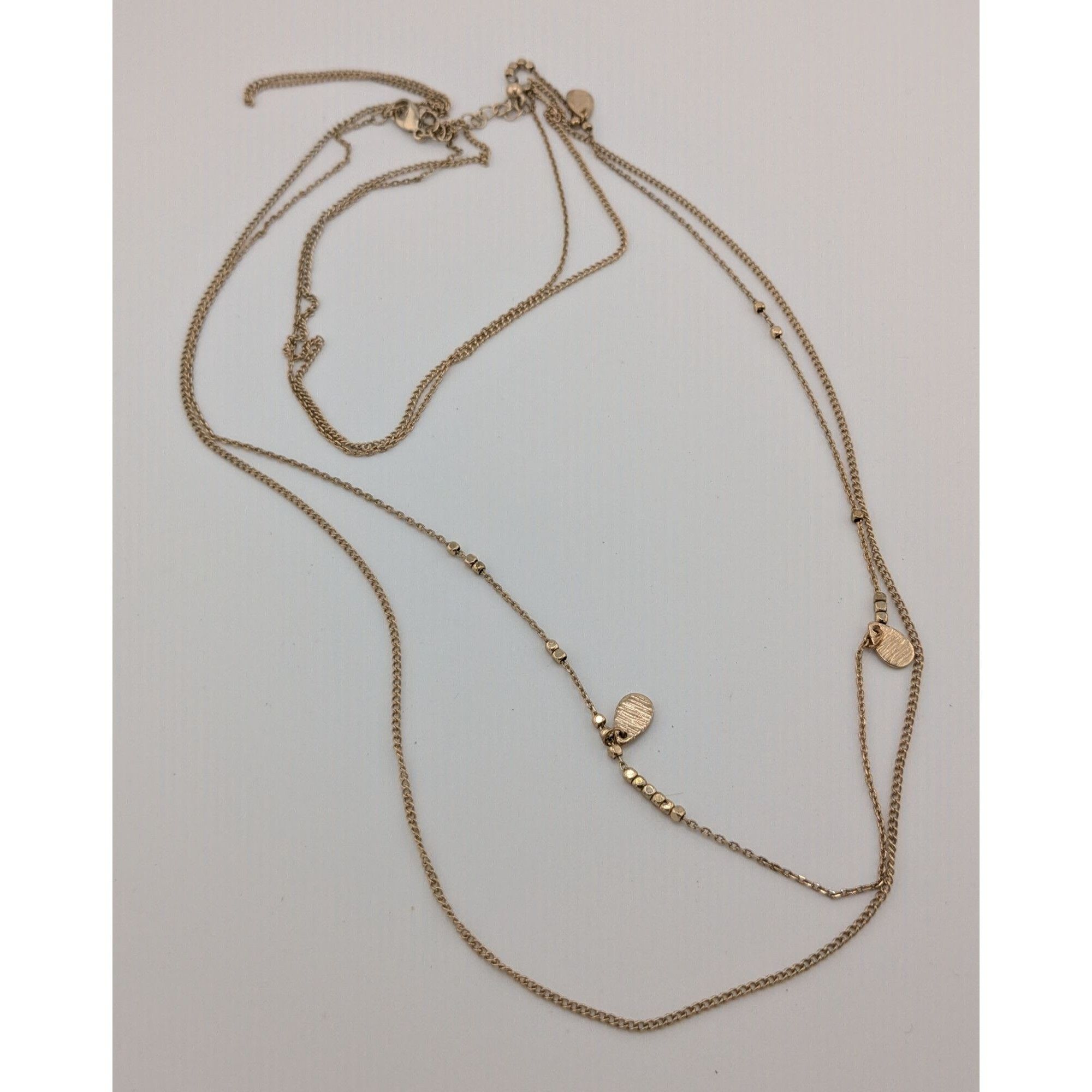 Other Dainty Gold Tone Layered Chain Necklace With Charms Size ONE SIZE - 6 Thumbnail