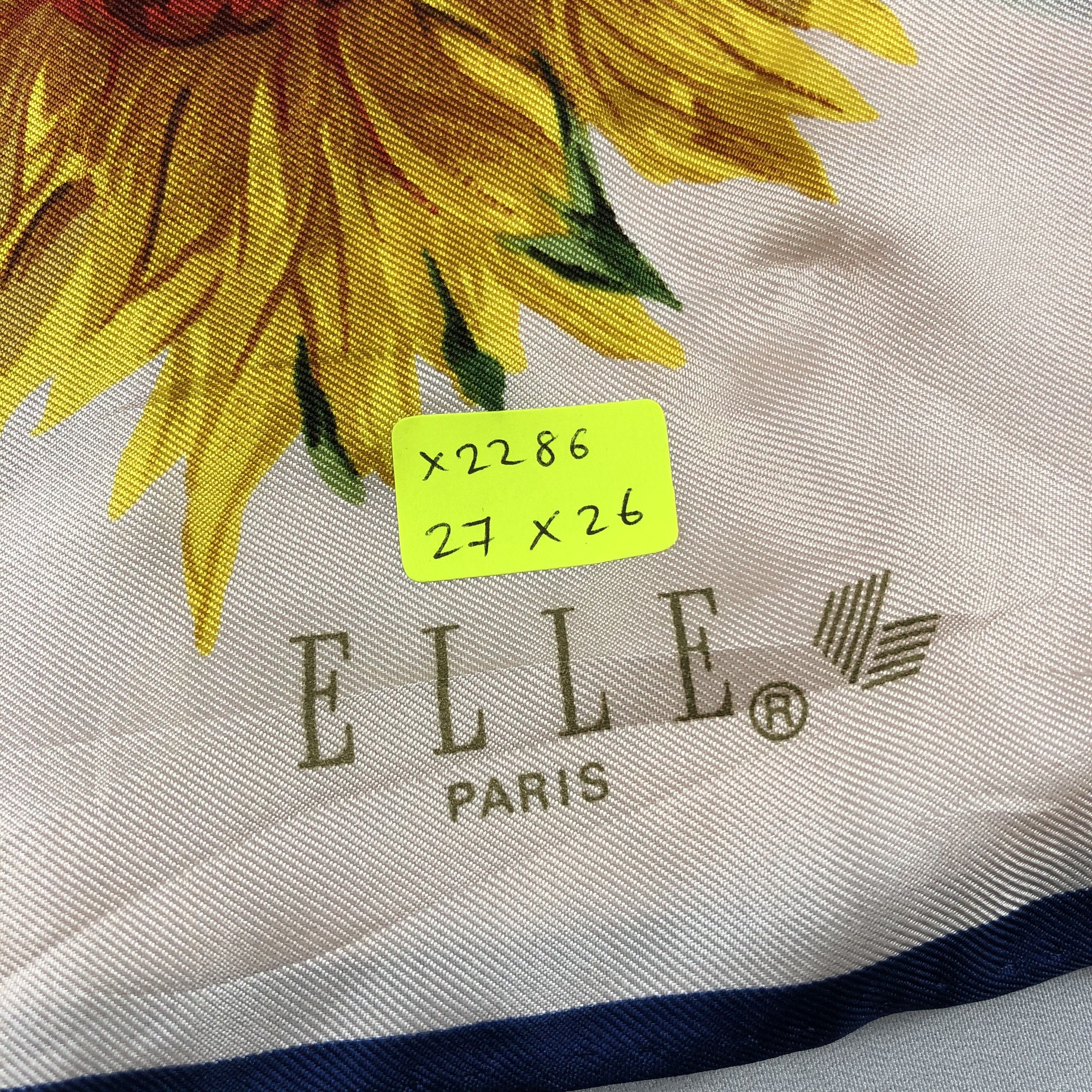 Vintage Vintage Elle Paris Silk Scarf Size ONE SIZE - 9 Thumbnail