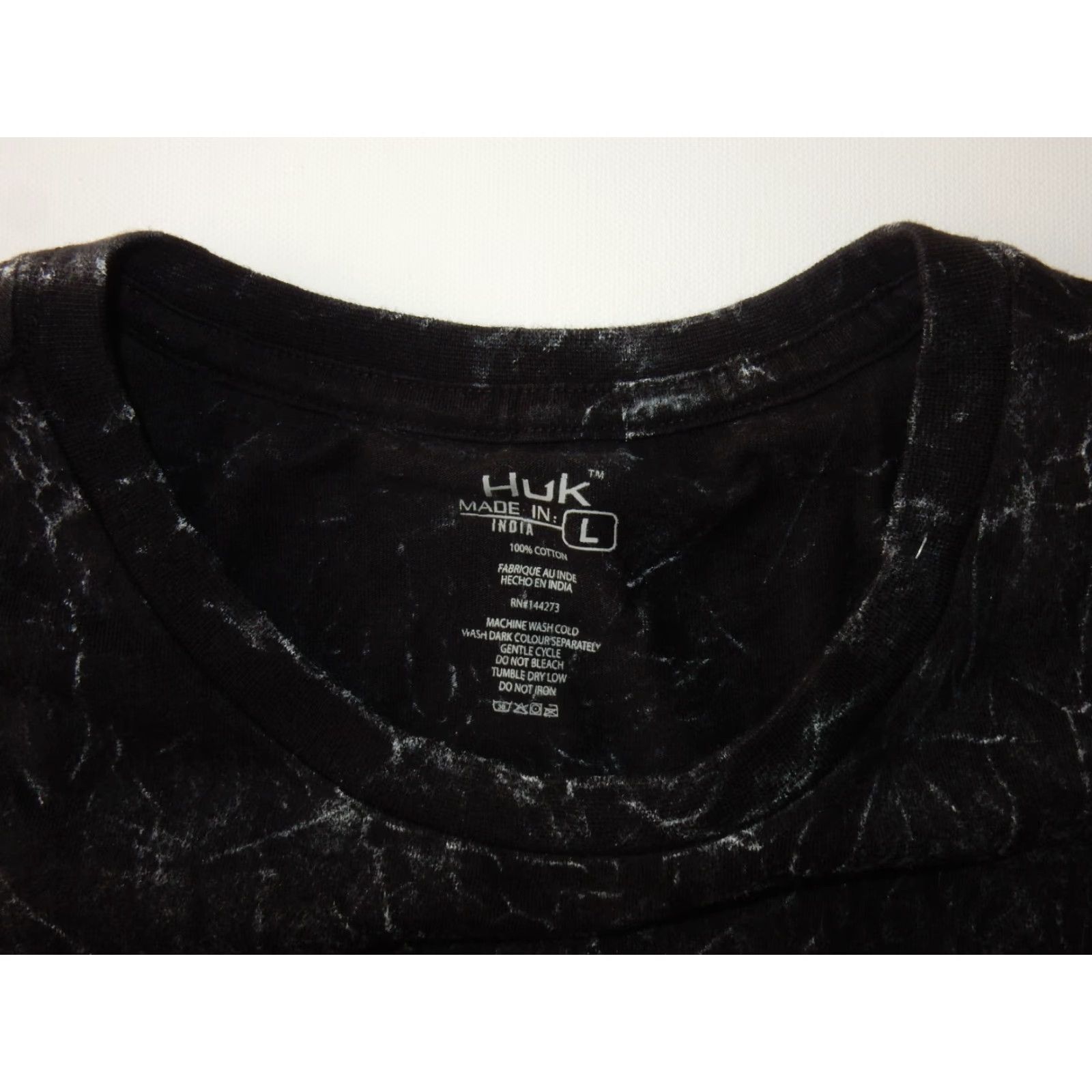 Vintage Huk Men's T-Shirt Long Sleeve L Black Cotton Graphic Print Shirt Mens Size US L / EU 52-54 / 3 - 3 Thumbnail