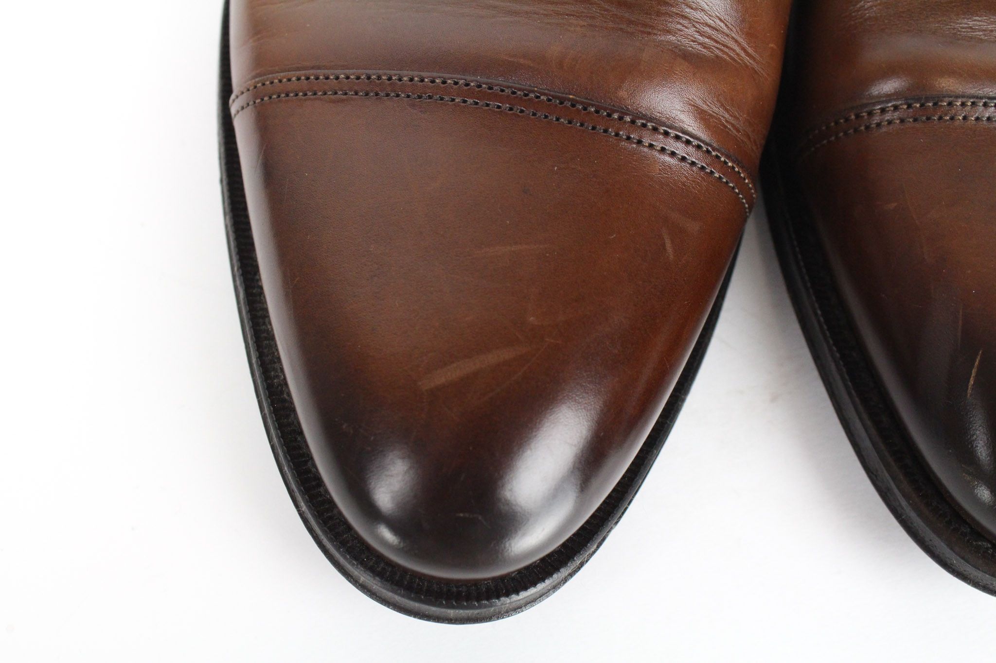 Suitsupply EU40 Mid-Brown Leather Derby Shoes 67798 Size US 7 / EU 40 - 11 Thumbnail