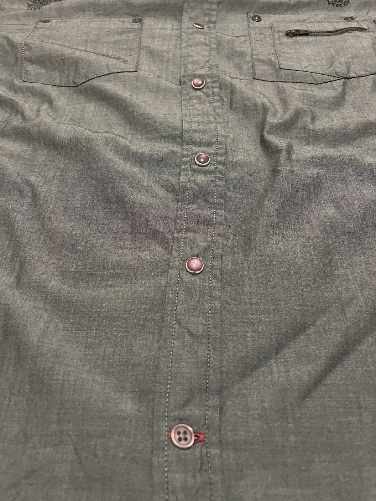Guess Man Gray Guess Button Up Tshirt Praisly Design Size US L / EU 52-54 / 3 - 8 Thumbnail