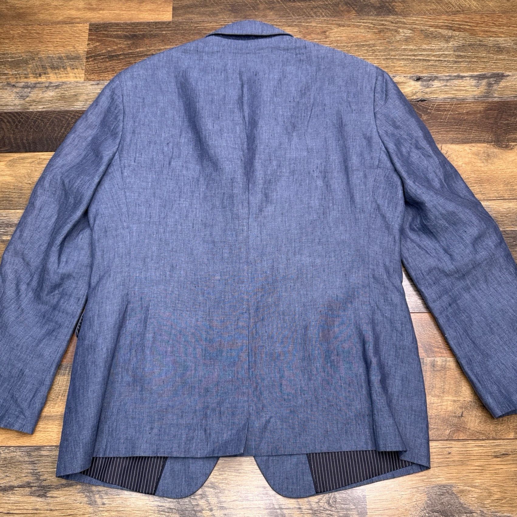 Banana Republic Banana Republic Sport Coat Blazer Jacket Blue Linen Slim 42 Short Mens Size US 42 / EU 58 - 2 Thumbnail