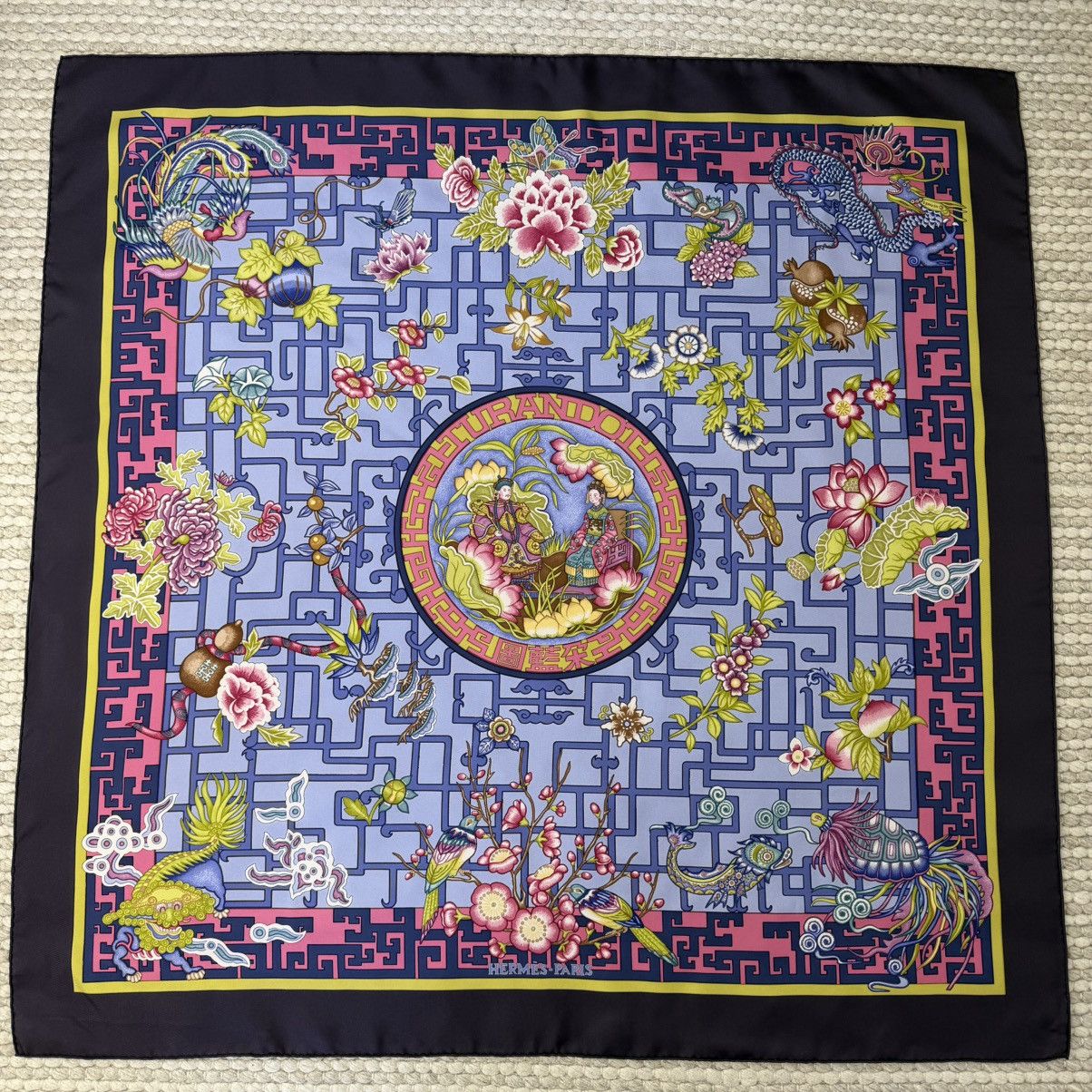 Hermes Hermes Scarf Carre 90 Turandot Silk Authentic Hidaka Natsuno Size ONE SIZE - 1 Thumbnail