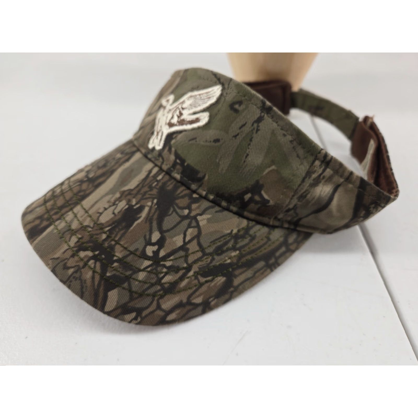 Vintage A&E Duck Dynasty Hat Cap Mens Visor One Size A&E Camo Sun Protection Hunting Mens Ventilated Visor Green Hat Size ONE SIZE - 3 Thumbnail