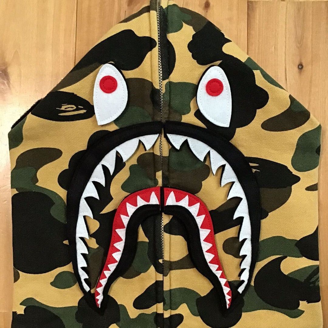 Bape BAPE camo DETACHABLE Shark full zip hoodie a bathing ape Size US XXL / EU 58 / 5 - 4 Thumbnail