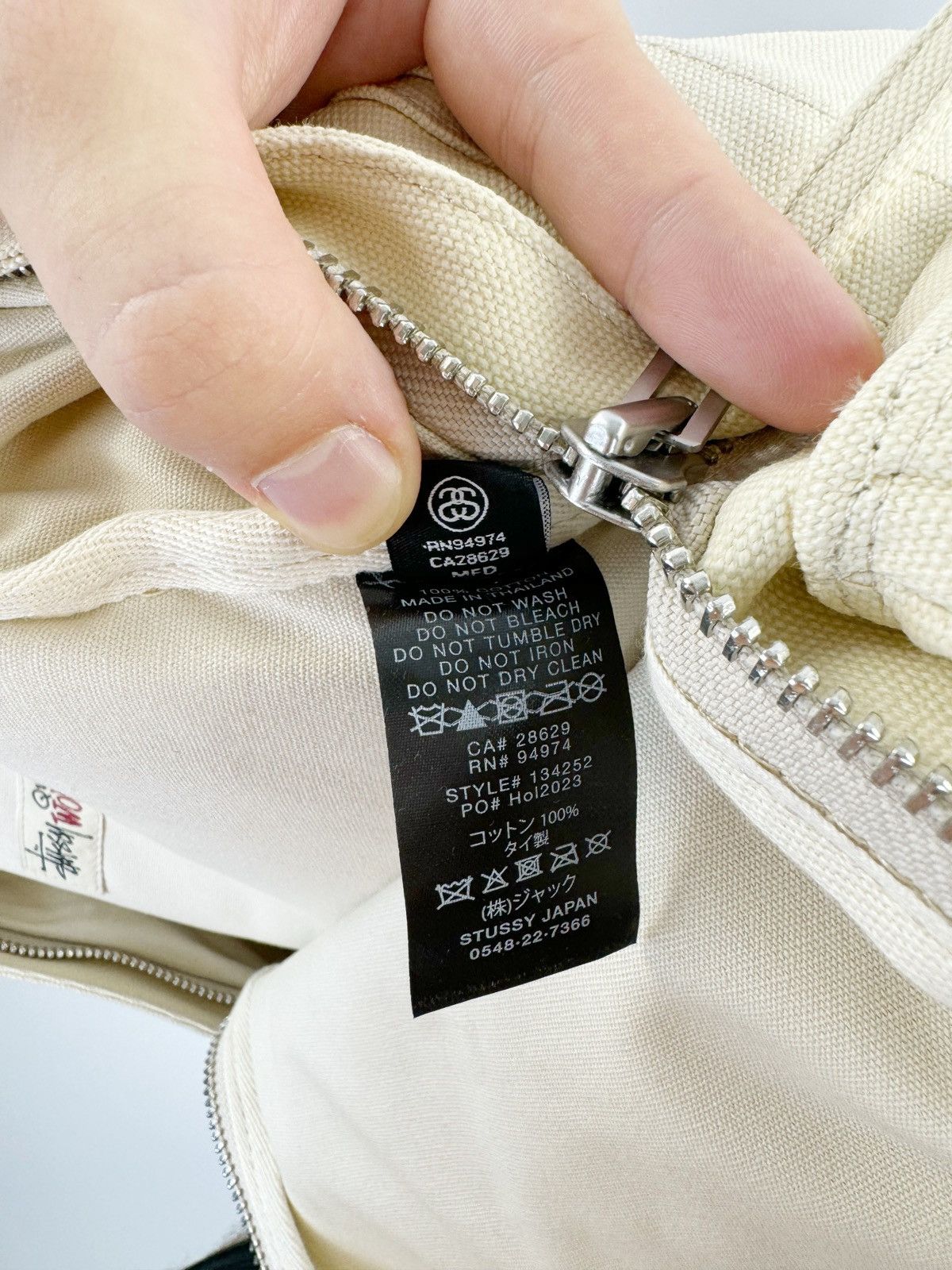 Hypebeast × Stussy Stussy Canvas backpack Natural Size ONE SIZE - 15 Thumbnail
