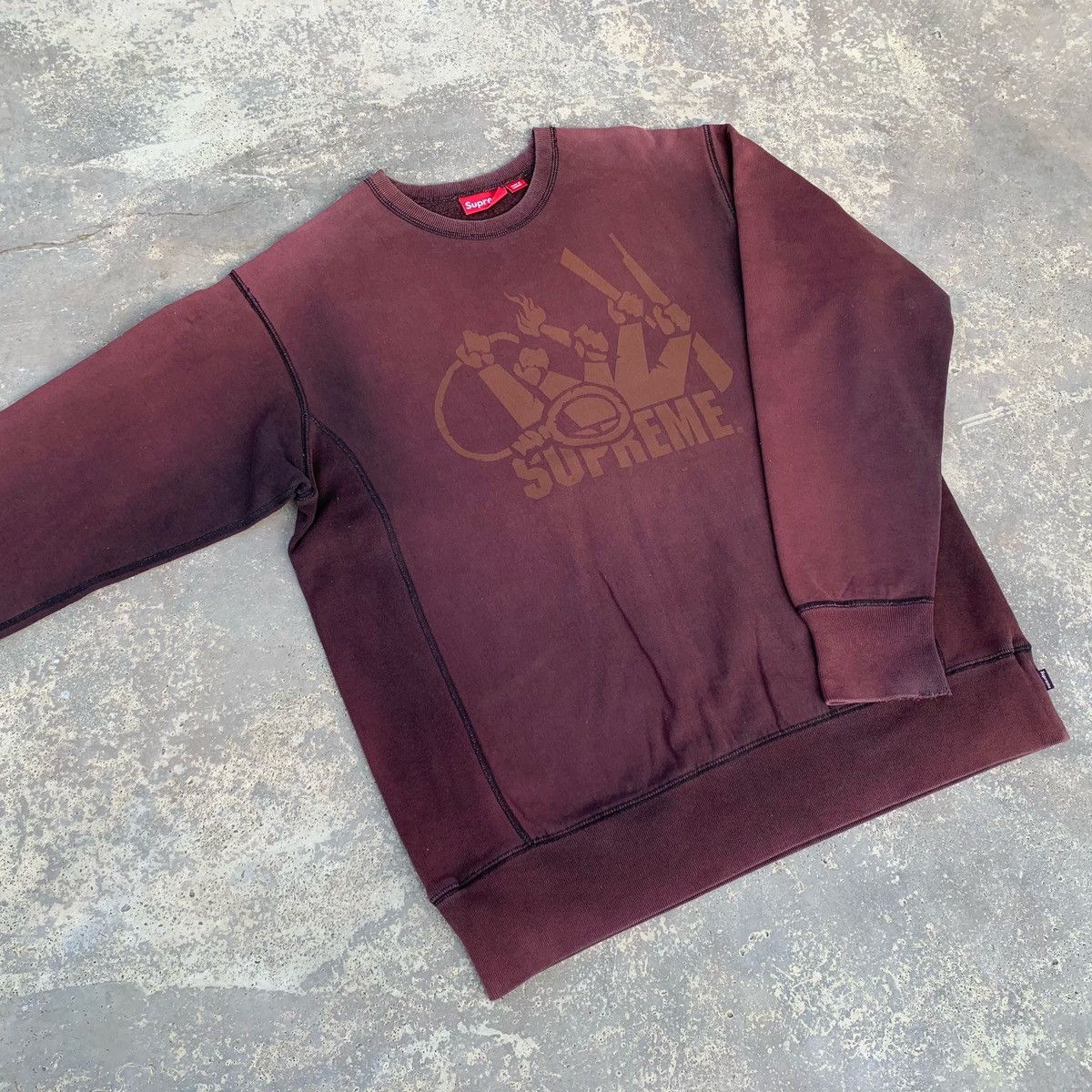 Supreme Rare! Vintage Faded Supreme Lench Mob Sweatshirt Size US L / EU 52-54 / 3 - 3 Thumbnail