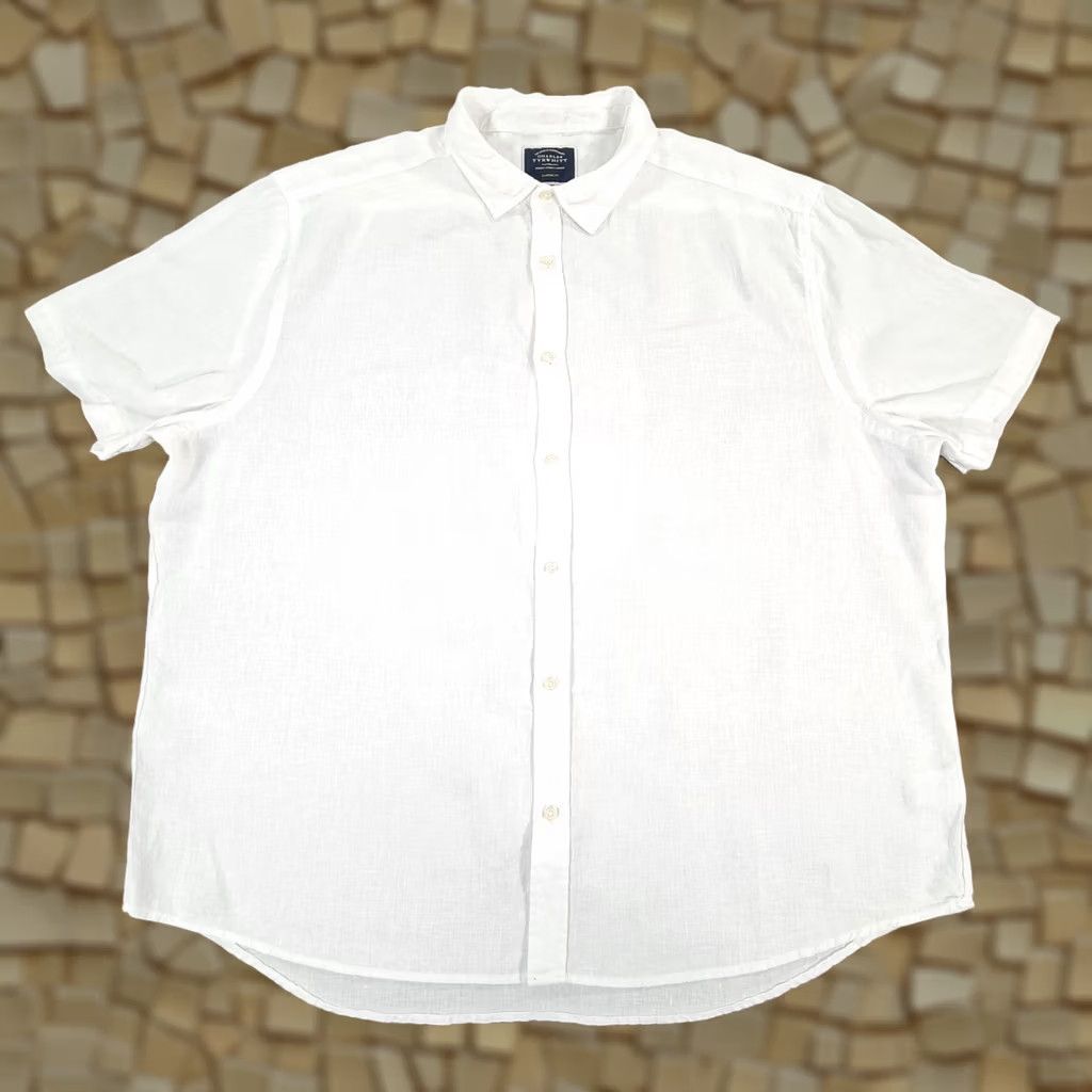Charles Tyrwhitt Charles Tyrwhitt Mens Shirt White 3XL Classic Fit 100% Linen Button-Up Long Sleeve Collared Shirt Womens? Size US XXL / EU 58 / 5 - 1 Thumbnail